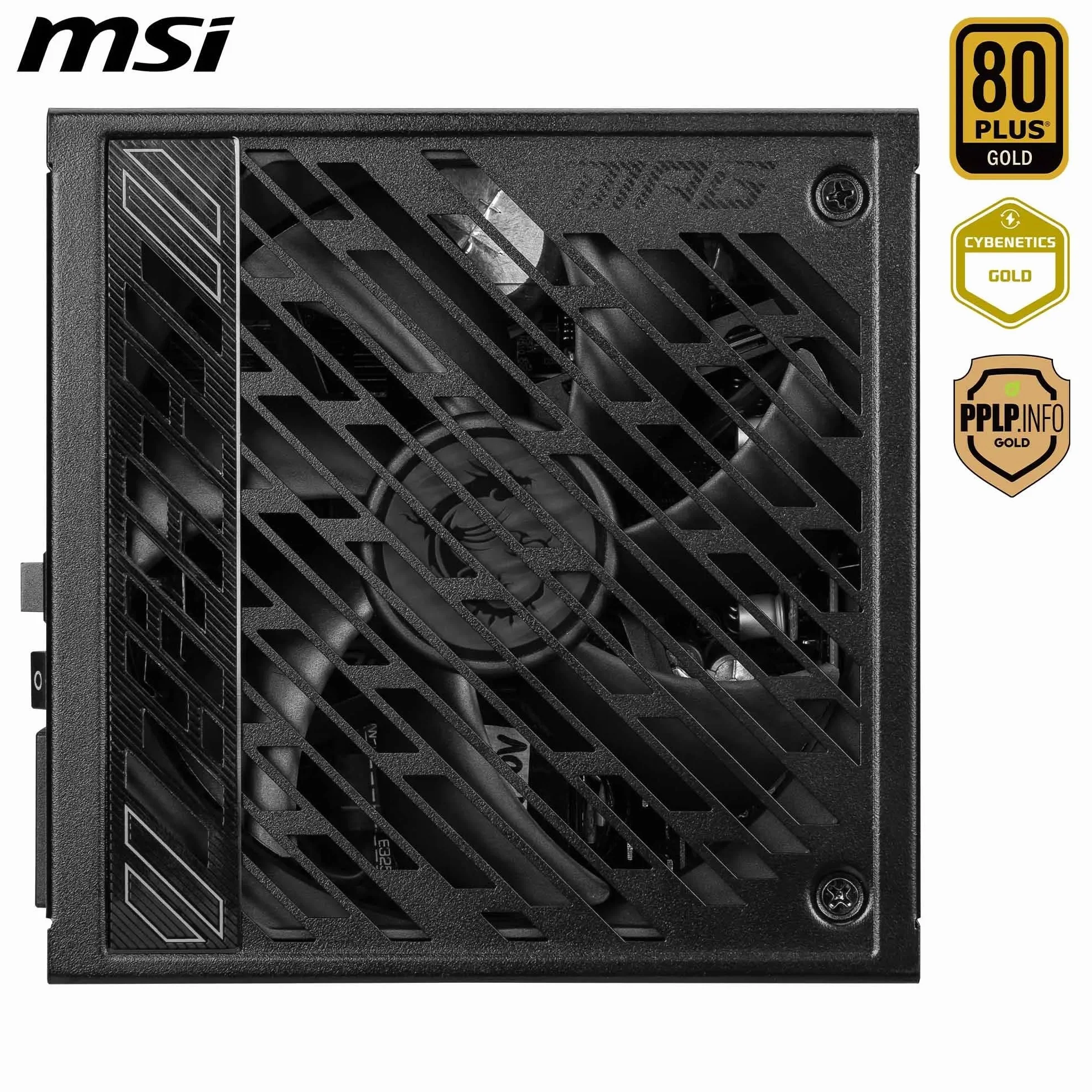 MSI MPG A1250GS PCIE5 zasilacz sieciowy, 1250 W, 80 Plus Gold, ATX 3.1, PCIe 5.1 obsługa GPU, Dual-Native 12 V-2 x 6, modułowy kabel z dwukolorowymi złączami 12 V-2 x 6, zasilacz ATX