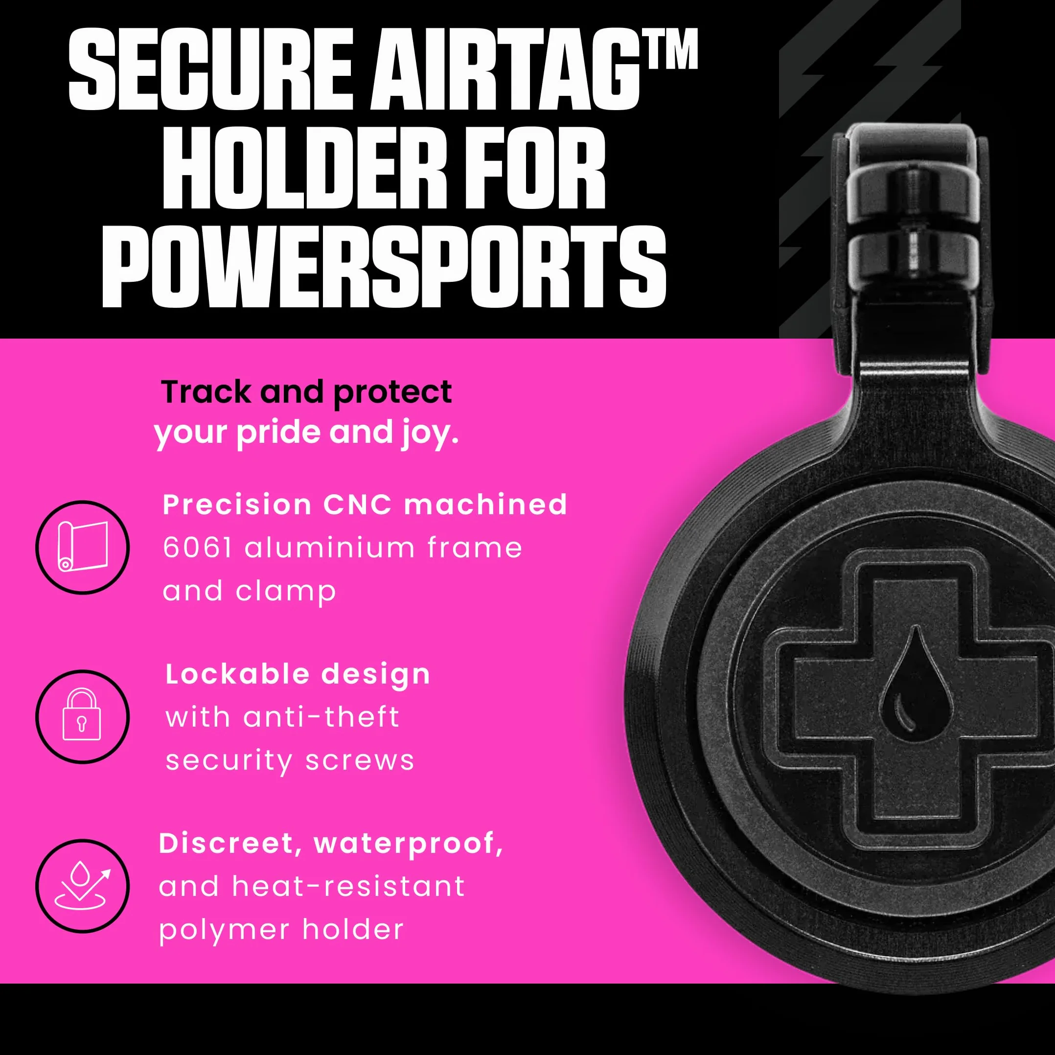 MUC-OFF - Uchwyt na Airtag Powersports