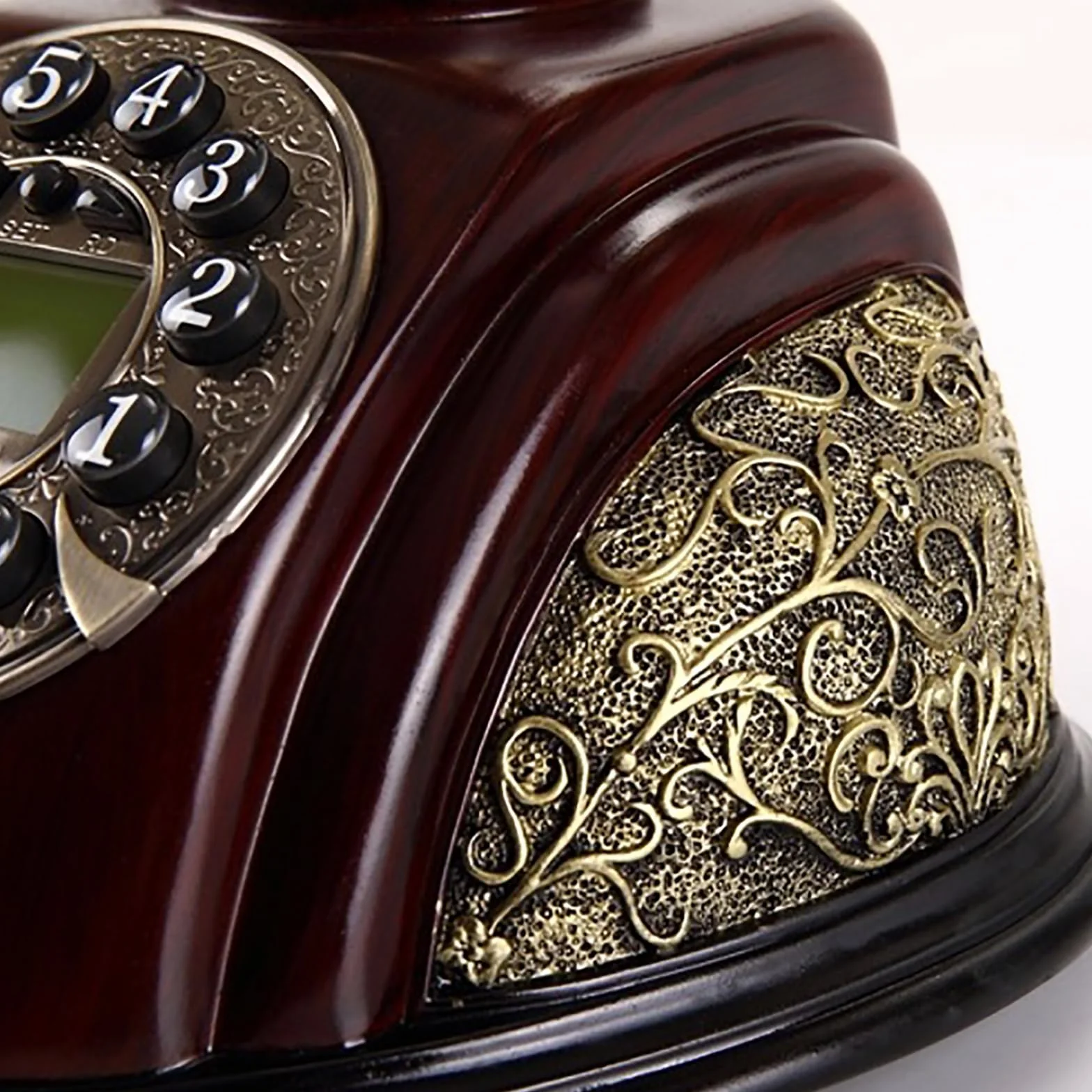 Telefon Przewodowy W Stylu Vintage, Telefon Stacjonarny W Stylu Retro, Staroświecki Telefon Stacjonarny Na Biurko Z Podświetlanym Wyświetlaczem, Regulowana Głośność Dzwonka, Do Domu, Biura