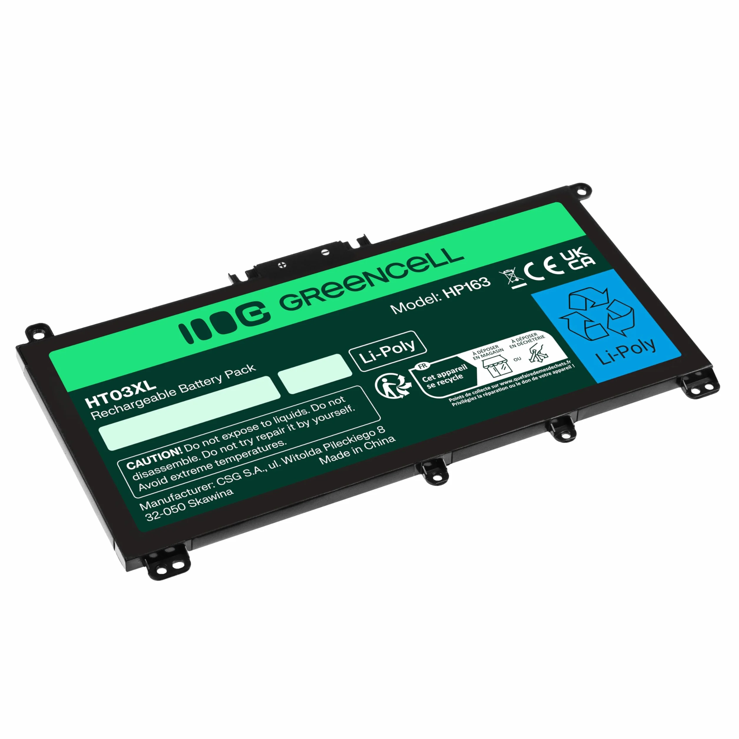 Green Cell Bateria do laptopa HP HT03XL HTO3XL L11421-2C2 L11119-855 L11421-2C2 240 245 250 255 340 G5 348 G5 15-DB 15-DA 15-CS 17-BY 17-CA Pavilion 14-DH 15-CS 17-CA X360 14-DH