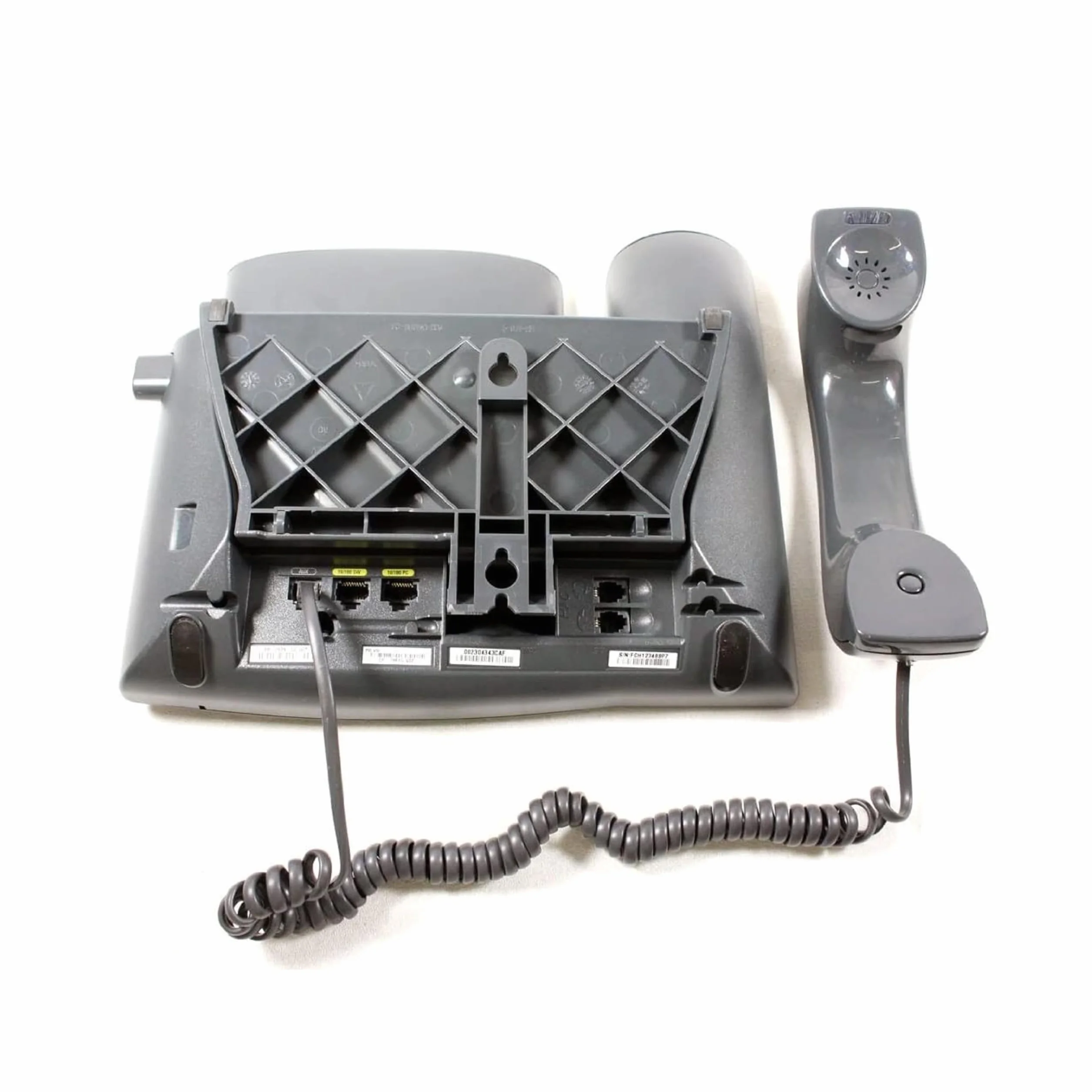SIMPLETEK - Biznesowy telefon VoIP z zasilaniem PoE, podstawą i słuchawką - LCD w skali szarości, w zestawie zasilacz zewnętrzny (odnowiony