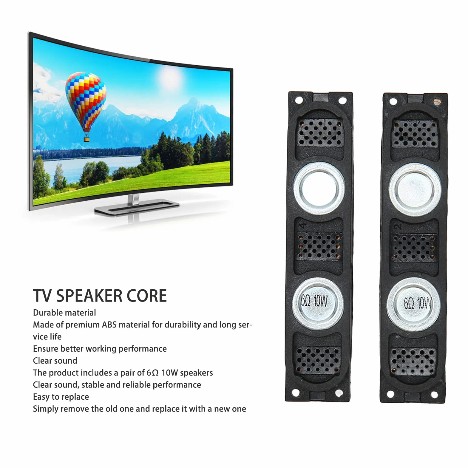 1 para Zamiennik Głośnika Telewizora do Telewizora UN40F5500 UN40F6200 UN46F5500 UN46F6400