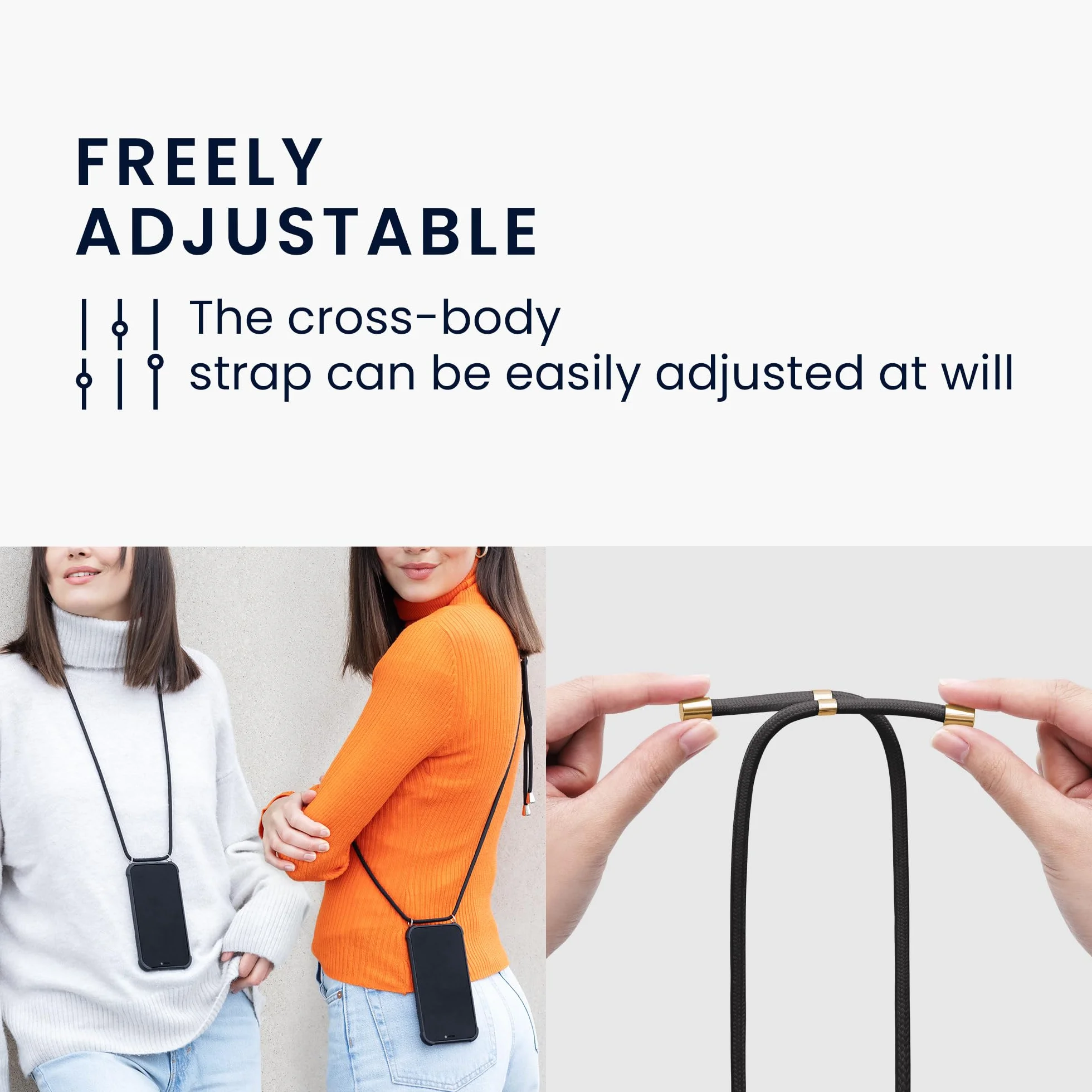 kwmobile Etui crossbody kompatybilne z Google Pixel 8 – silikonowe etui z TPU z paskiem – lawendowe