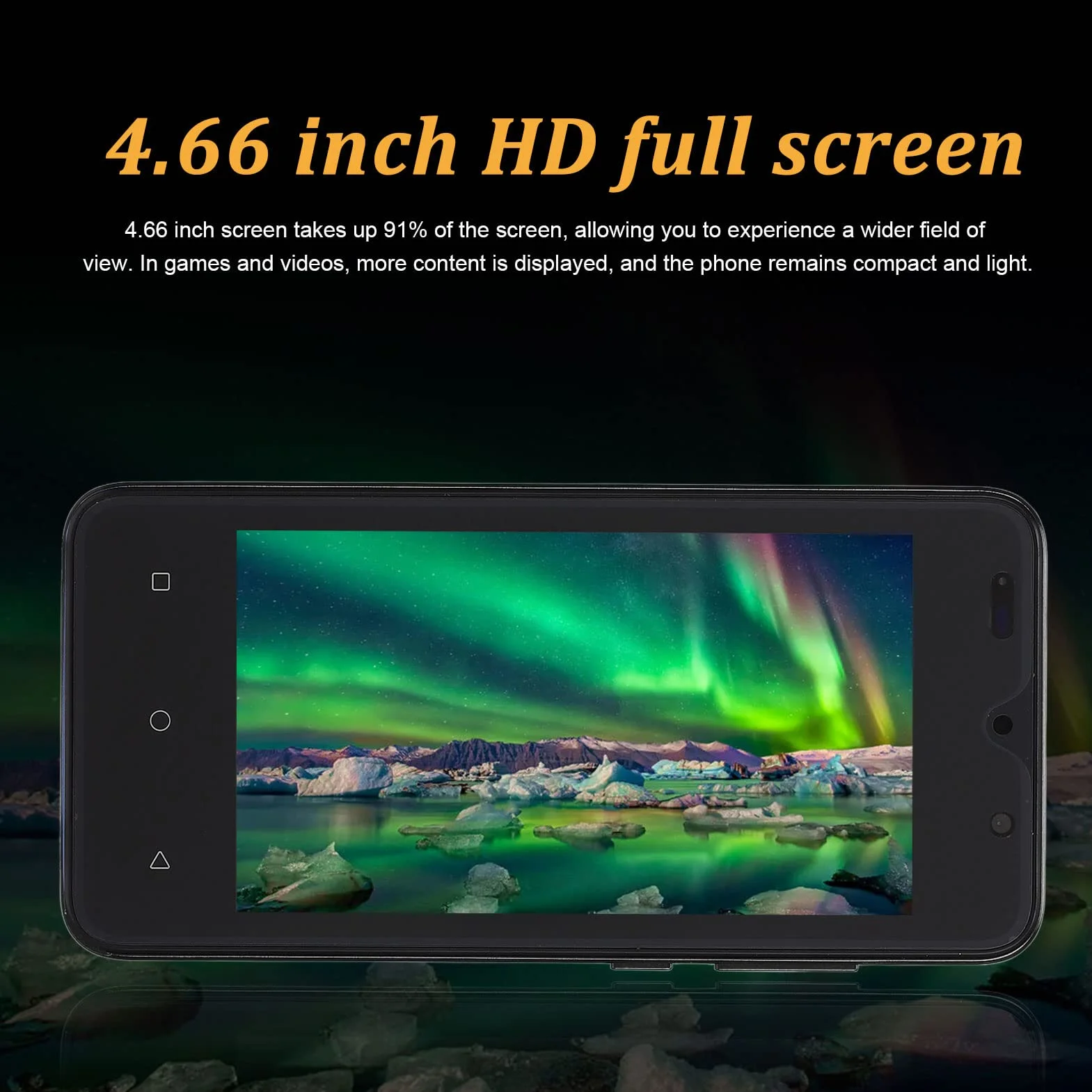 Telefon komórkowy Y53S, smartfon z Androidem 6 z odblokowaną twarzą, ekran HD 4,66 cala, 2 GB RAM 32 GB ROM, 2 MP z przodu i 5 MP z tyłu, bateria 2800 mAh(Gold)