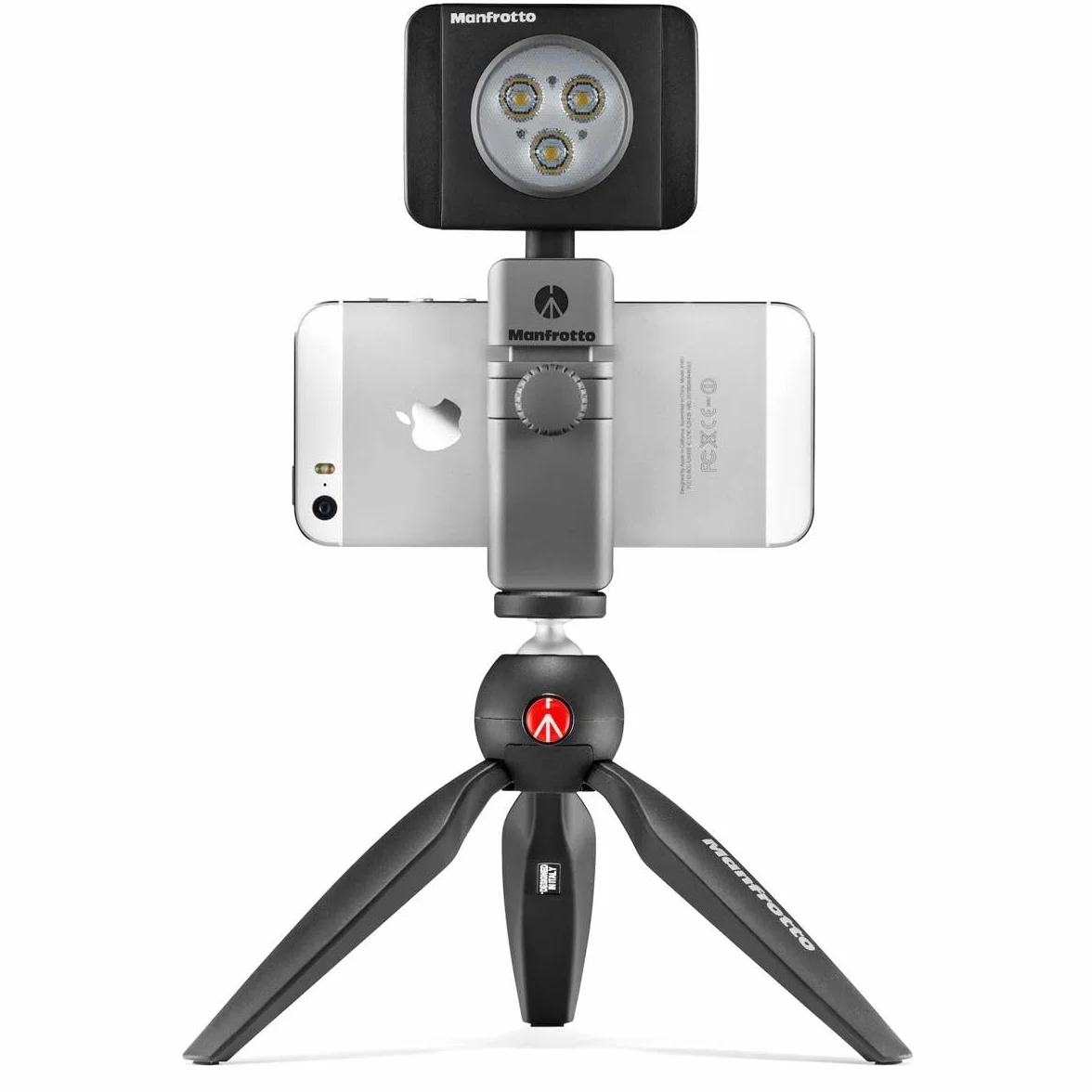 Manfrotto MTWISTGRIP uniwersalny zacisk do smartfona, srebrny