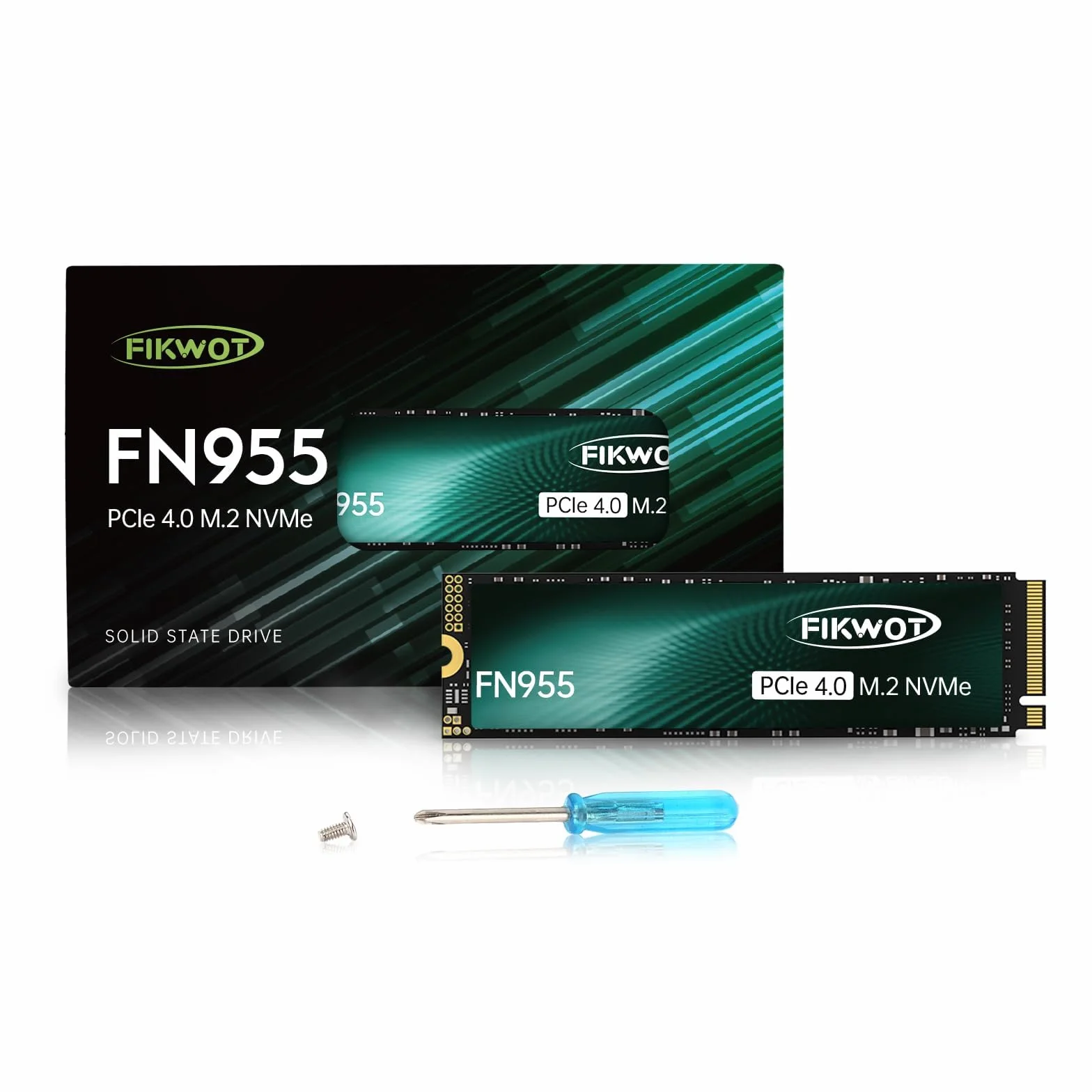 Fikwot NVMe 1TB SSD M.2 2280 PCIe Gen4 do 7350 MB/s Gamming SSD TLC wewnętrzny dysk półprzewodnikowy HMB i pamięć podręczna SLC, kompatybilny z laptopami i komputerami stacjonarnymi PS5, grafitowy