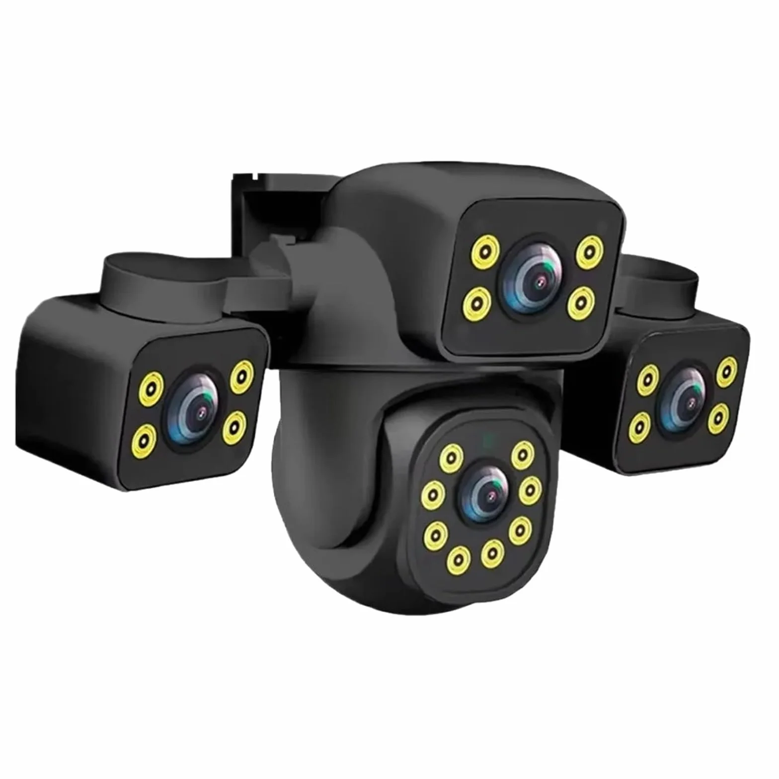 Kamera bezpieczeństwa, Nadzór wideo z 3 obiektywami Kamera 15MP Sieć Wi-Fi CCTV Bezprzewodowy Monitor 360° Zewnętrzne wodoodporne kamery bezpieczeństwa(15MP WIFI NO Card)