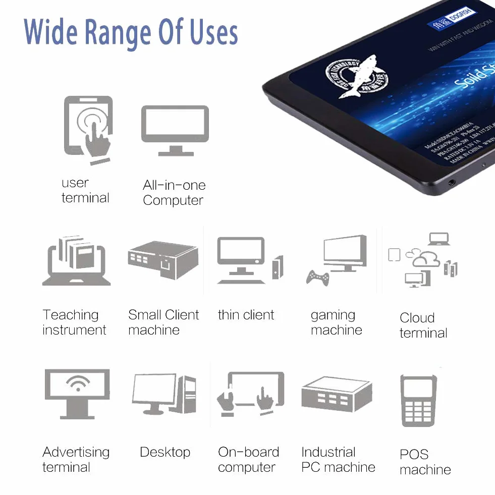 SSD 480 GB SATAIII 2,5 cala Dogfish 6 Gb/s wewnętrzny dysk półprzewodnikowy do laptopa stacjonarnego dysk twardy zawiera SSD 32 GB 64 GB 120 GB 128 GB 240 GB 250 GB 500 GB 960 GB (480 GB, 2,5''-SATA3)