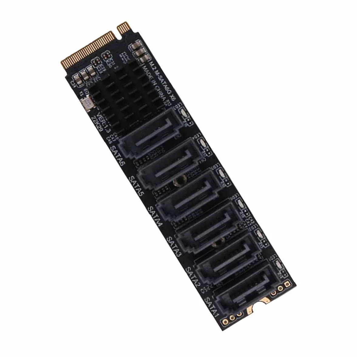 Namvo M2 NGFF NVME M-Key PCI Express na SATA 3.0 6 Gb/s 6 portów adapter konwerter dysk twardy karta rozszerzeń