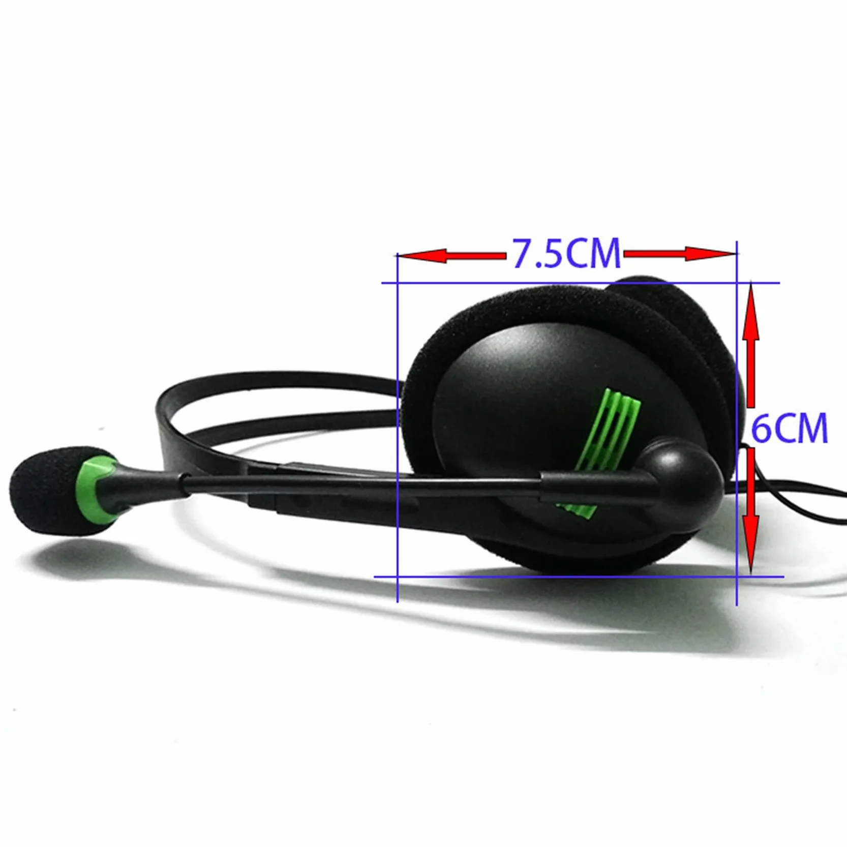 20X 3,5 mm Audio Słuchawki komputerowe z mikrofonem na ramię 270 stopni odpowiednie do komputera stacjonarnego