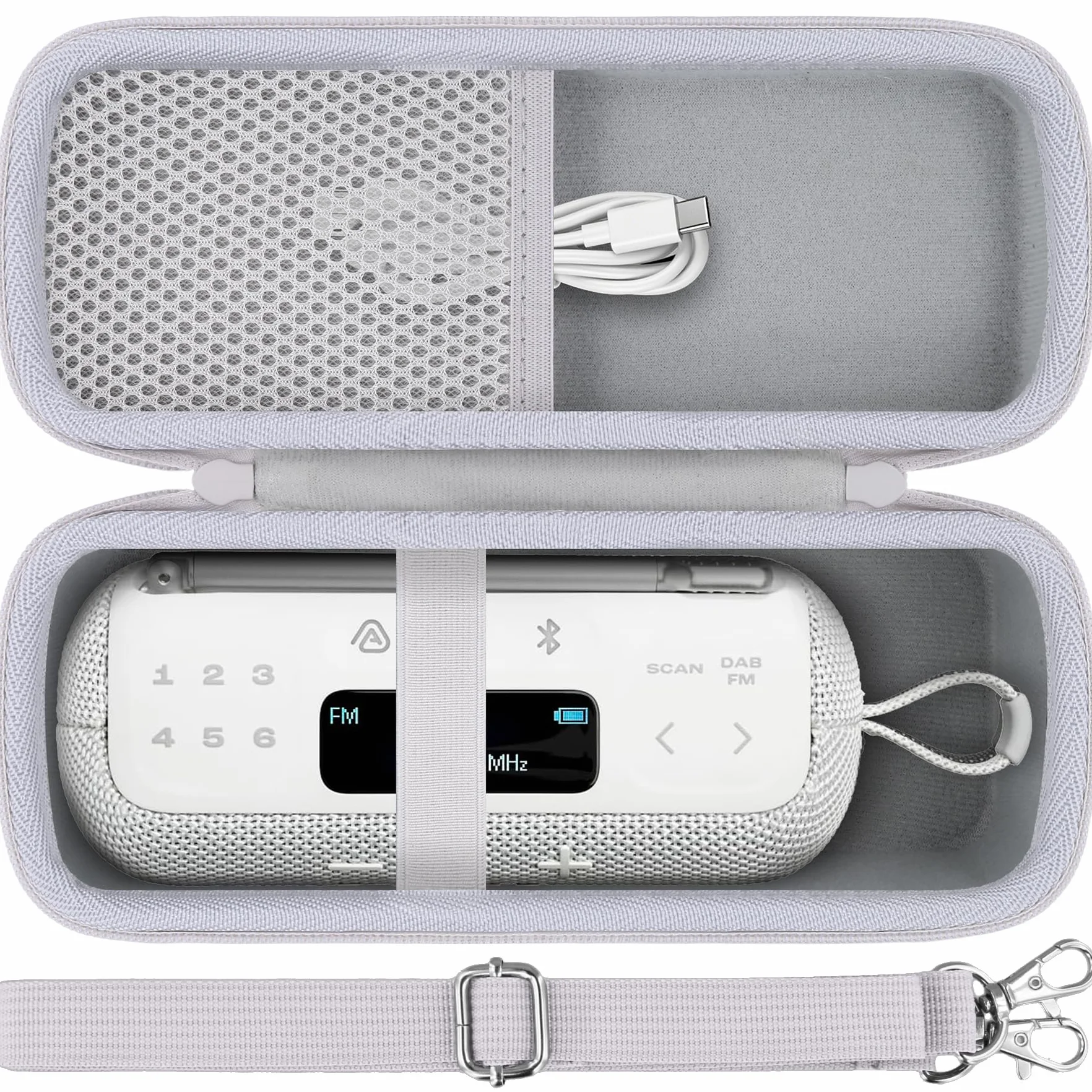co2CREA Twarde Etui Podróżne do JBL Tuner 3 Przenośne Radio Bluetooth