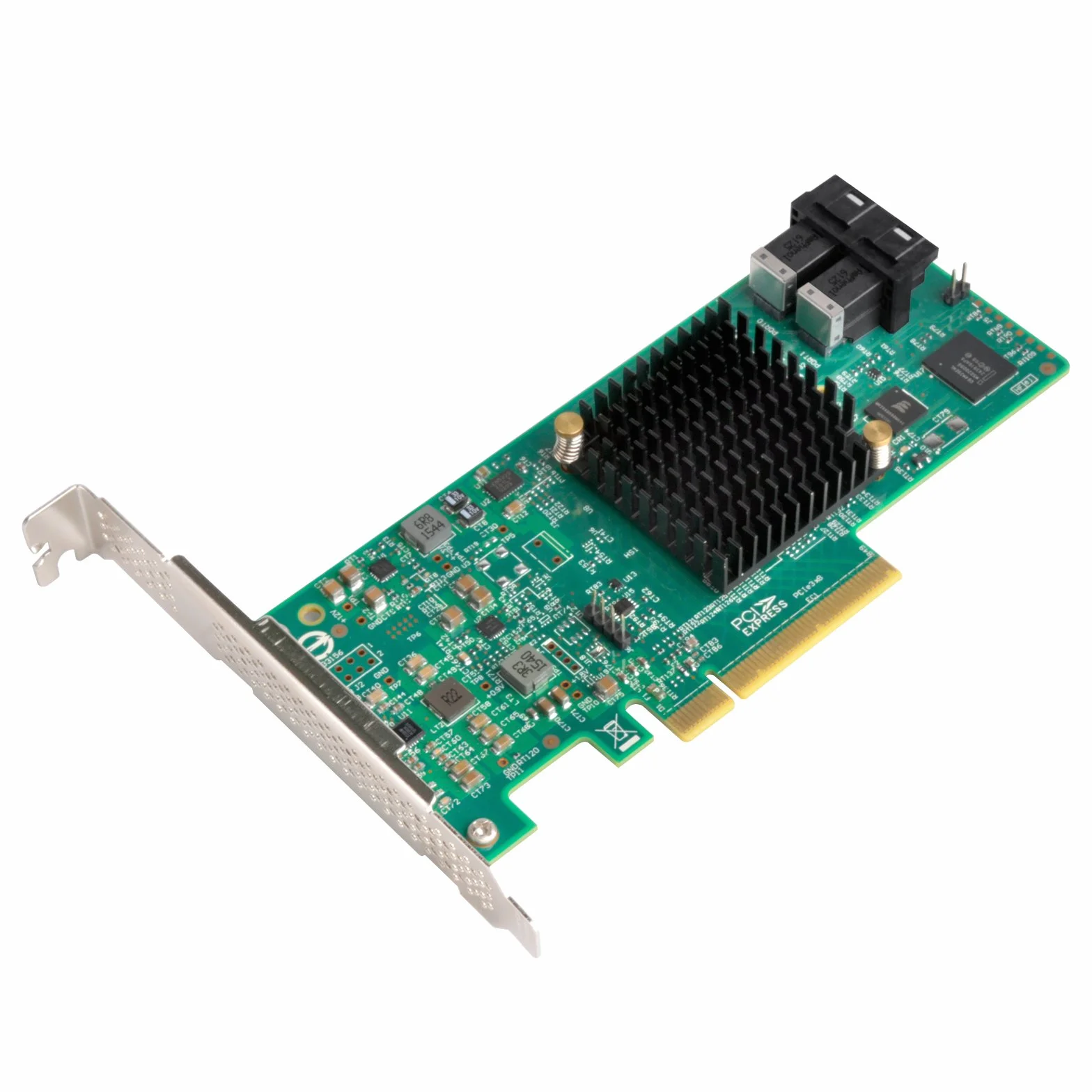 SilverStone SST-ECS05 – Serwerowa karta PCI-E Express Card Gen 3.0 x8 SAS (12 Gb/s) / SATA (6 Gb/s) kontroler portów LSISAS3008, obsługuje niskoprofilowy, RAID 0,1,1E, 10