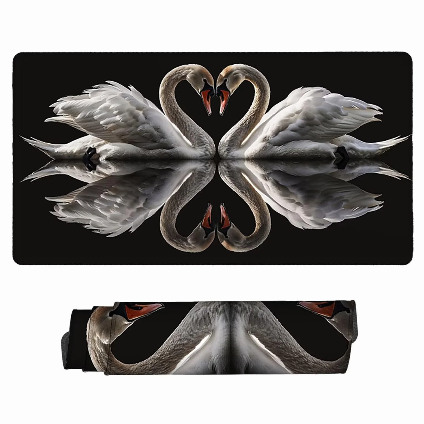 Podkładka pod mysz, podkładka pod mysz na biurko do gier z jeziorem łabędzie 1200 x 600 mm duża podkładka pod mysz biurkowa biurko, odpowiednia do notebooków i komputerów stacjonarnych akcesoriów