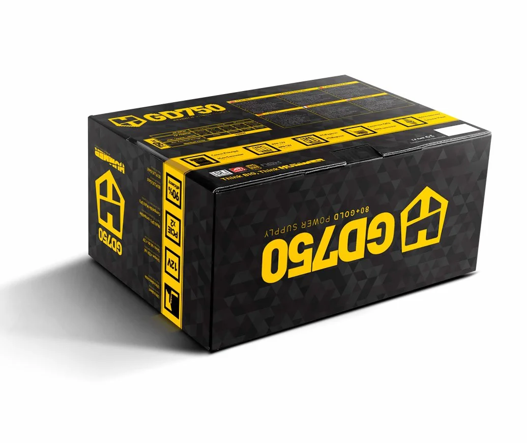 NOX Hummer GD 750 -NXHUMMER750GD Źródła zasilania 750W, certyfikat 80 PLUS Gold, ultra cichy wentylator 120 mm, kompatybilny z ATX12v, wejście 230W, kolor czarny