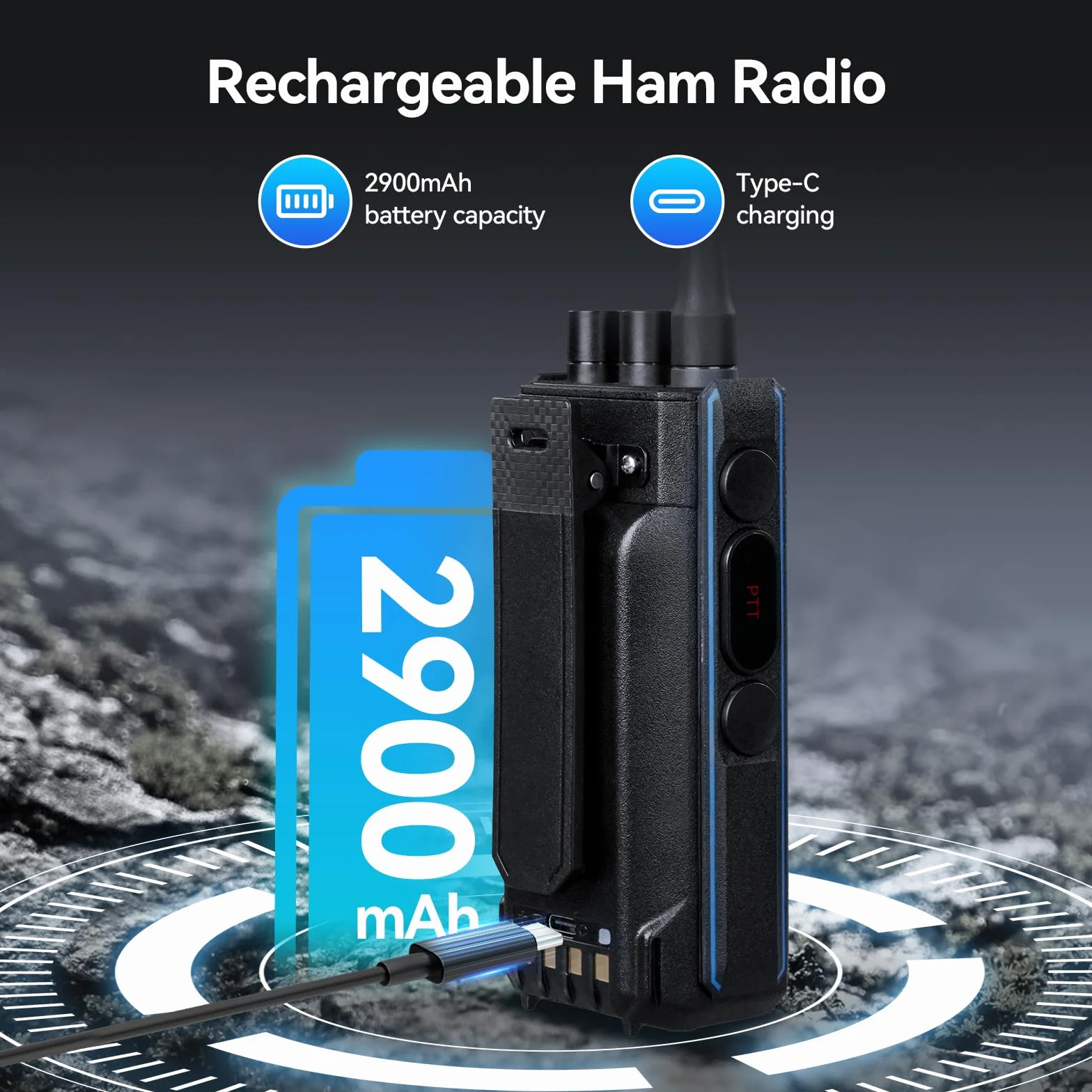 Retevis Ailunce H1 DMR Krótkofalówki, Talk Alias Ham Radio, Płynna Interakcja, APRS/GPS, Kontakt 50 W, Akumulator 2900mAh, Dwuzakresowe Radio Krótkofalowe do Ratownictwa (2 Szt.)