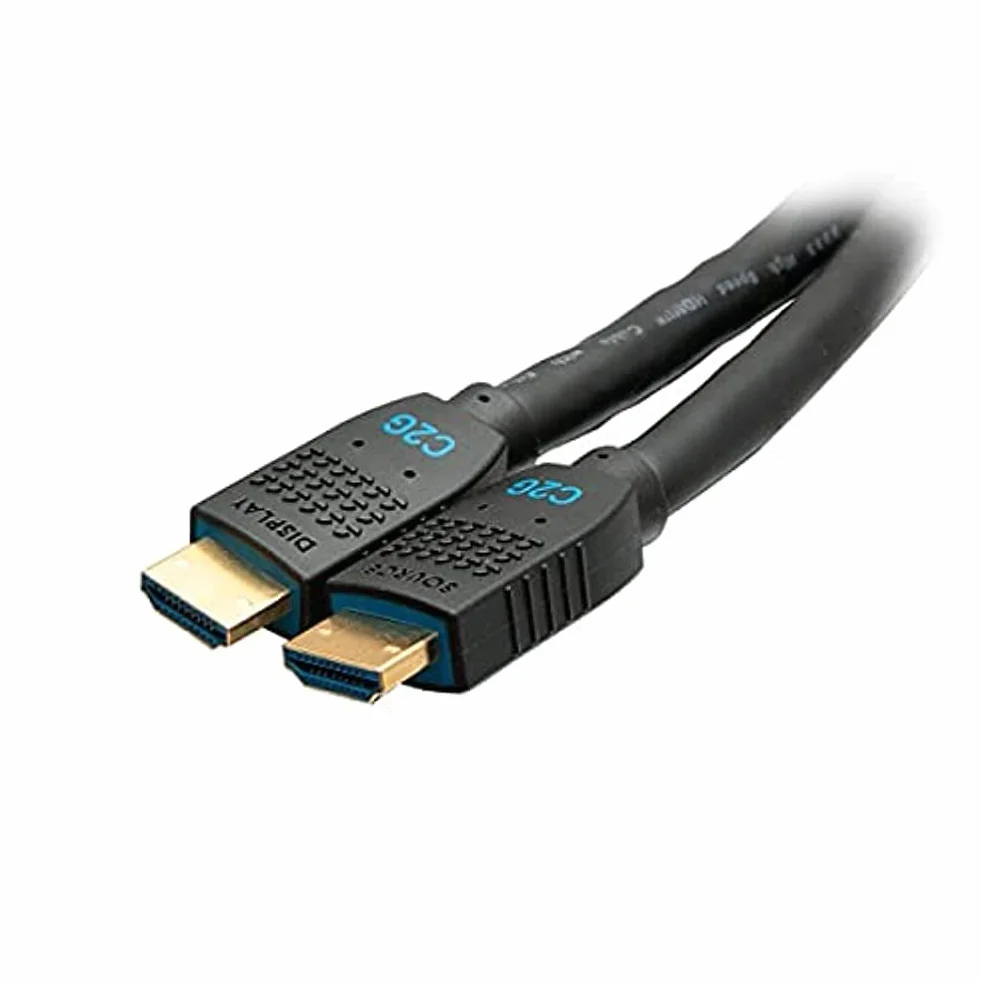 C2G 10,7 m (10,7 m) C2G Performance Series Ultra elastyczny kabel HDMI aktywny – 4K 60 Hz w ścianie, CMG (FT4) znamionowy kompatybilny z Xbox, Blu-ray, DVD, PS5, Smart TV, Soundbar, monitory