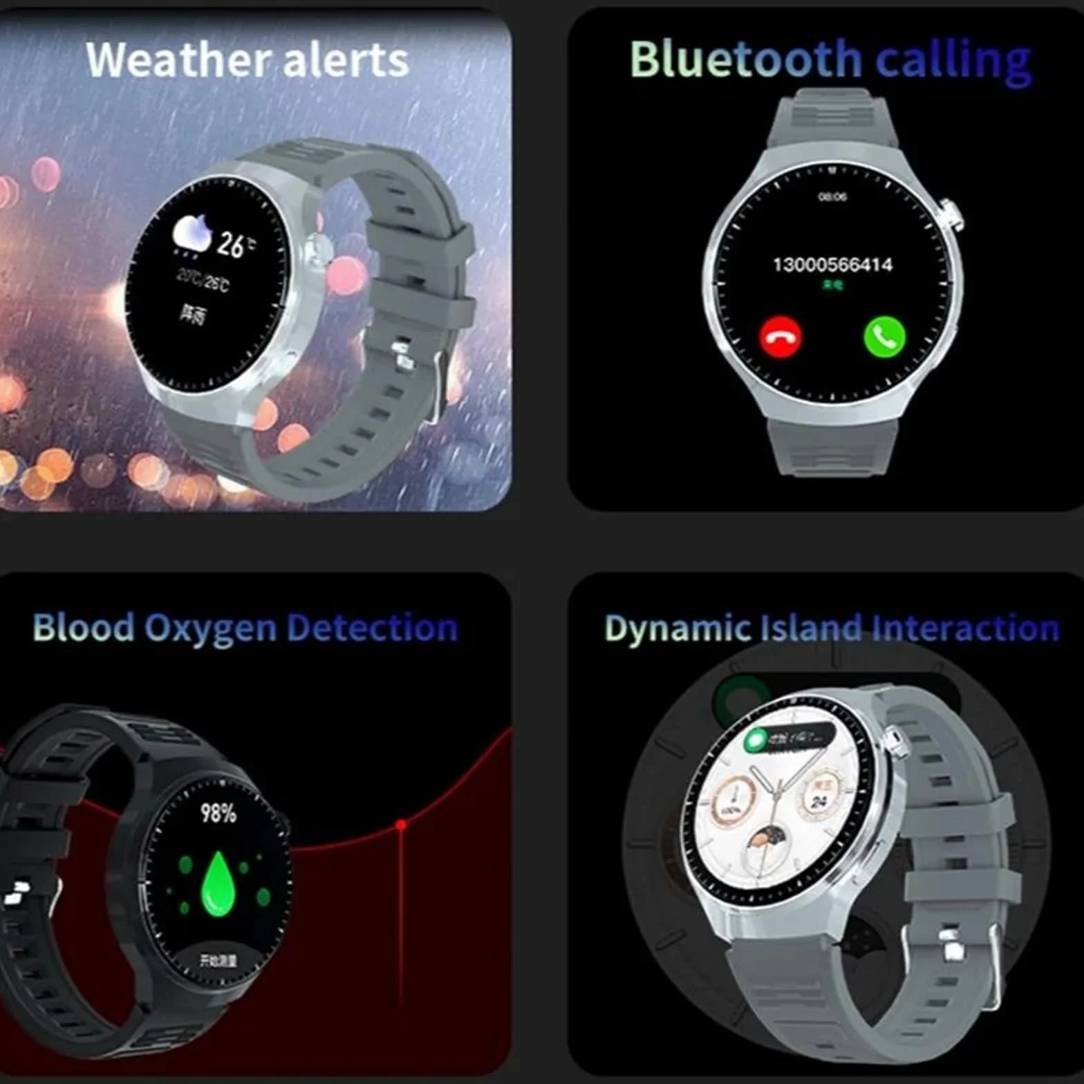Inteligentny zegarek z ekranem 1,52 HD, pulsometr Bluetooth, rozmowy, sportowy, inteligentny zegarek dla mężczyzn i kobiet, srebrny