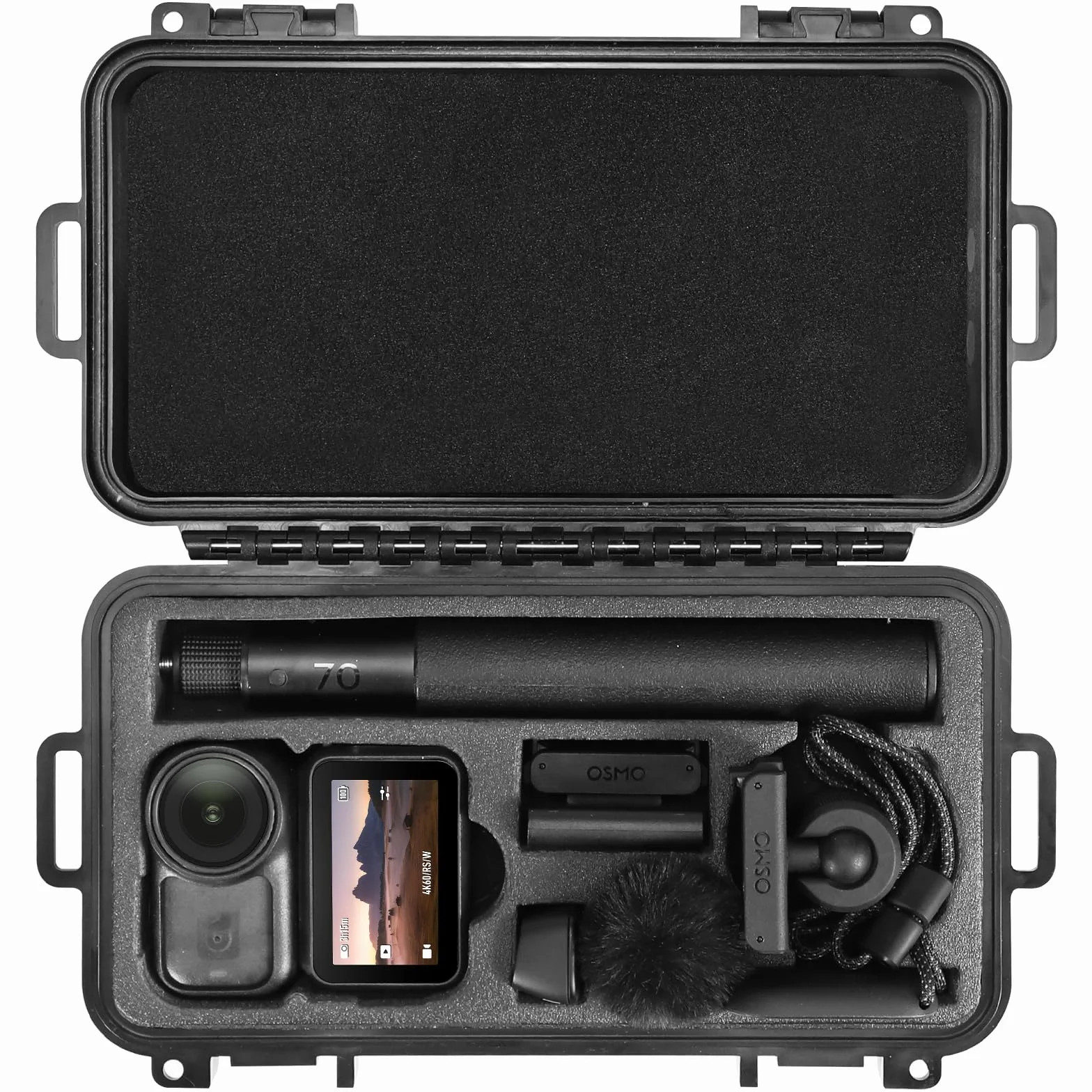 AMAZEAR Twarde Etui na Akcesoria do DJI Osmo Nano, Twarda Obudowa Chroniąca DJI Osmo Nano do Przechowywania, Podróży, Łatwego Przenoszenia, Wodoodporne Etui EVA + ABS - Czarny