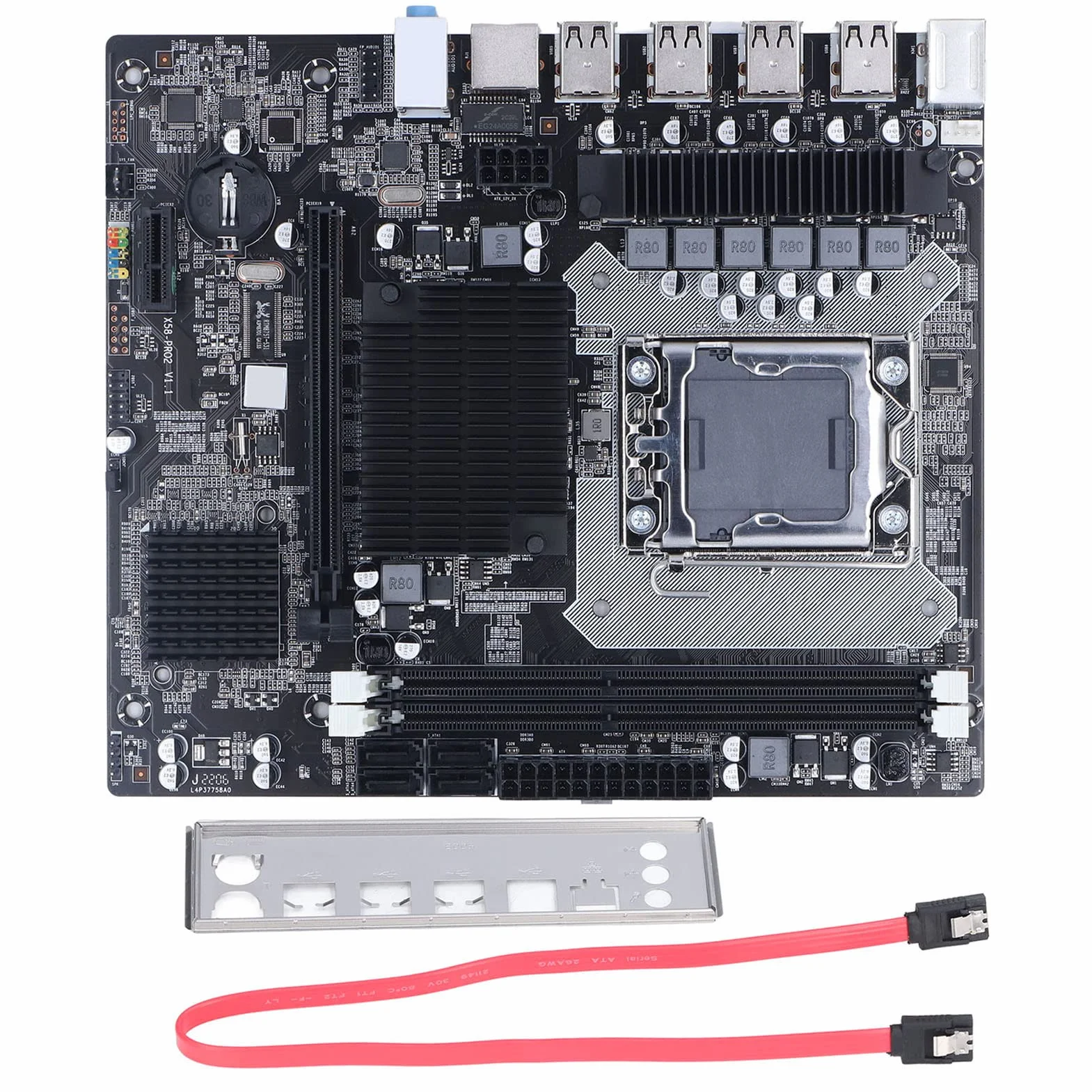 X58 PC Płyta Główna dla 2 DDR3 LGA 1366 Pinów Płyta Główna do Gier Obsługa Pamięci ECC USB2.0 SATA Port PCB Płyta Główna do Komputera Stacjonarnego