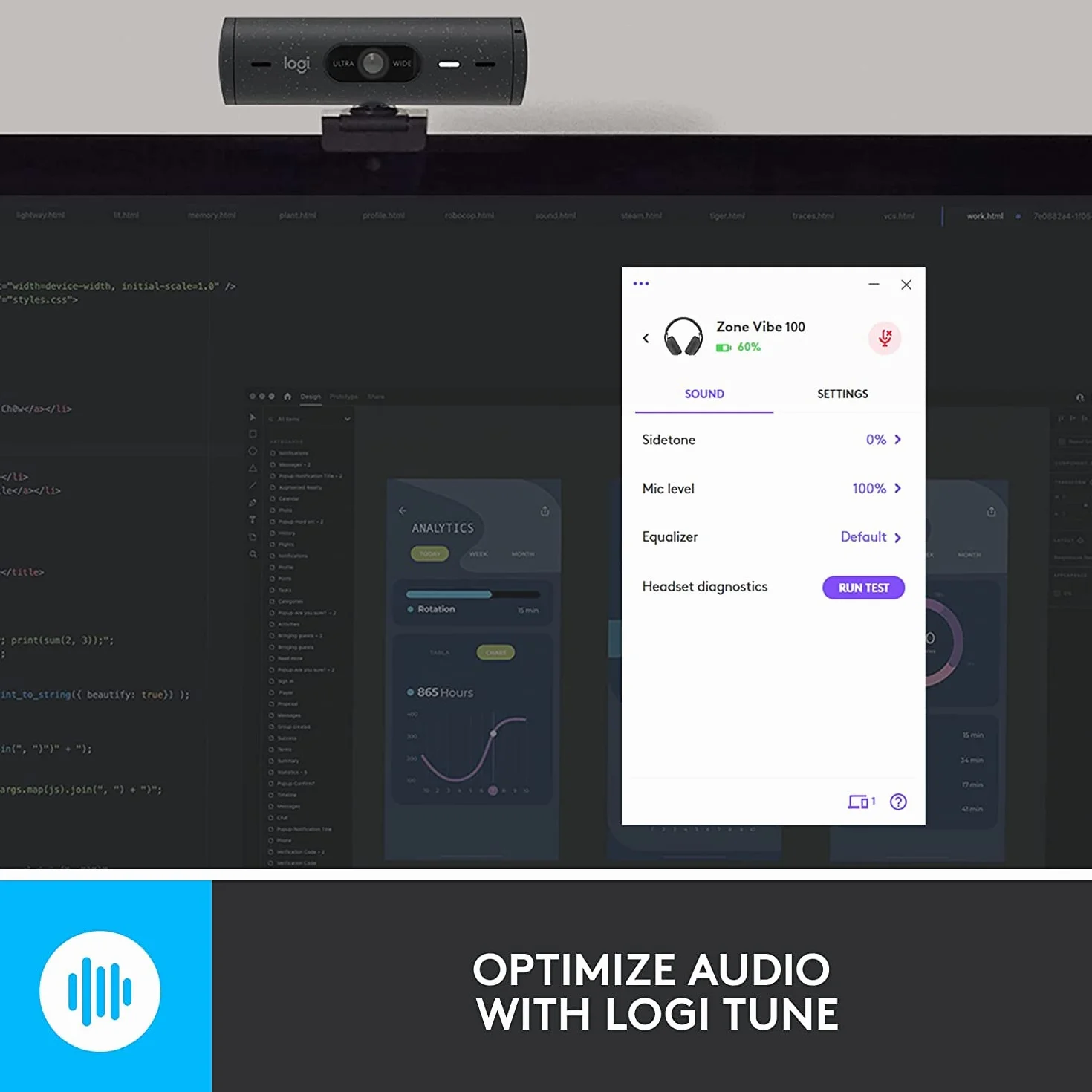 Bezprzewodowe słuchawki Logitech Zone Vibe Bluetooth z mikrofonem z redukcją szumów tła, USB-A, USB-C dla Google Meet, Google Voice, Zoom, Mac/PC, Grafitowy