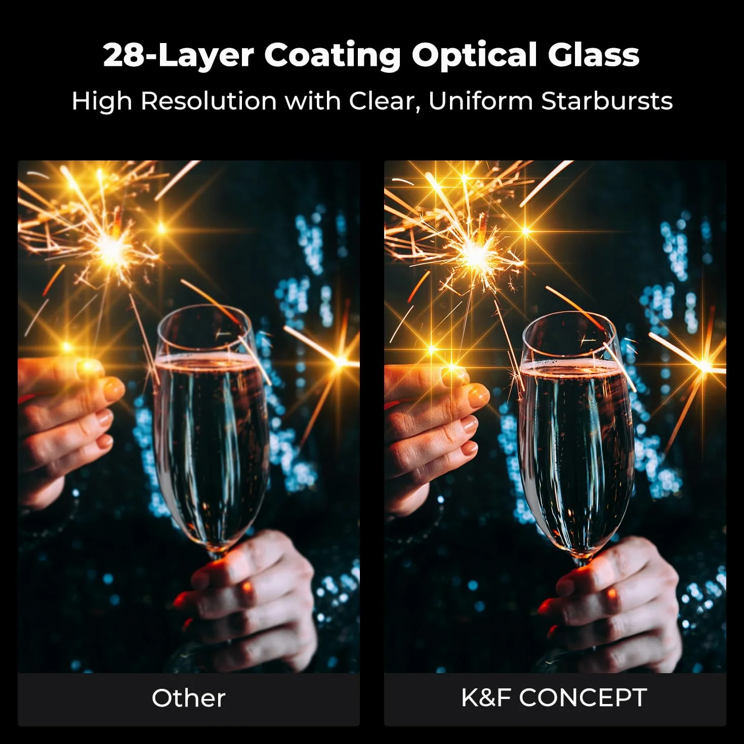 K&F CONCEPT 67 mm zmienny filtr gwiazd 2 w 1, 4 punkty, 8 punktów, krzyż, krótka linia, gwiazdy, efekty specjalne, filtr obiektywu do portretów, biżuterii, nocy, krajobrazu, kreatywnej fotografii