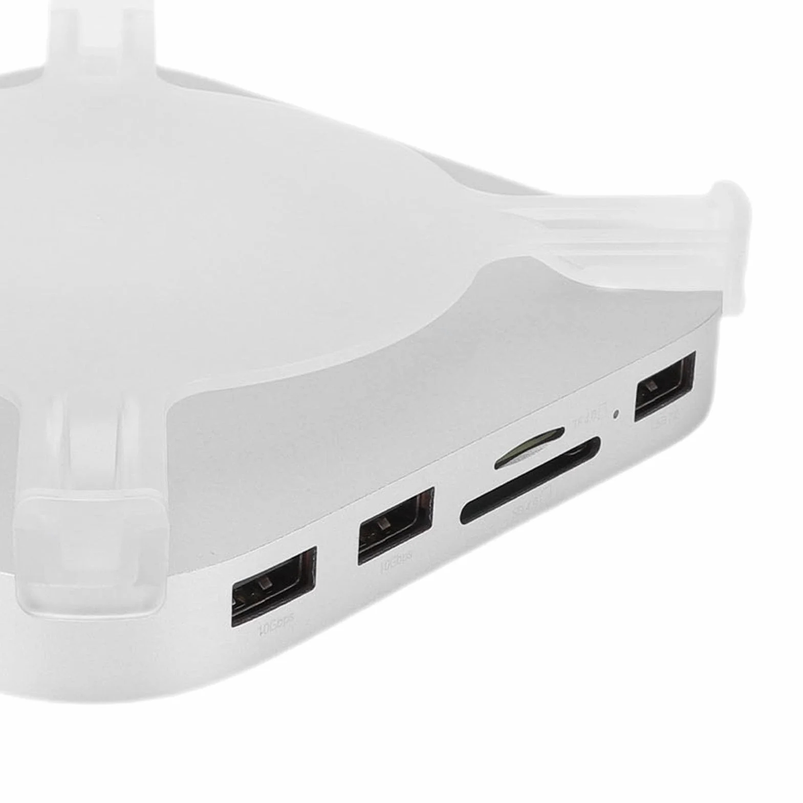 Stacja Dokująca do M4 i M4 Pro 2024, Stojak na obudowę NVMe SSD z Portami USB-A 10 Gb/s, Czytnik Kart SD/TF 4.0, Adapter Koncentratora USB-C Aluminium Srebrny