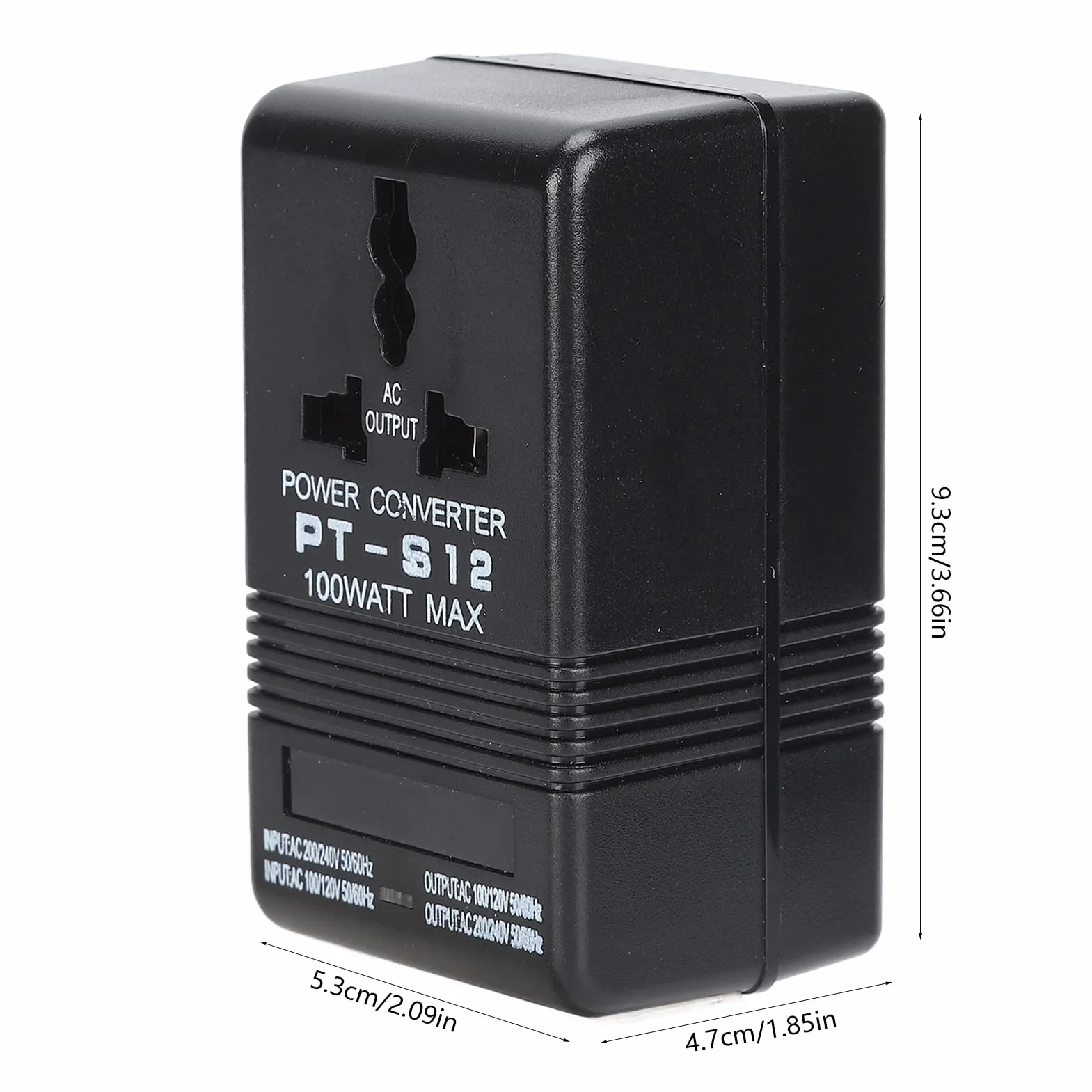 SIXRUN Konwerter Napięcia 100 W, Zasilacz Step Up Down dla 100-120 V do 220-240 V