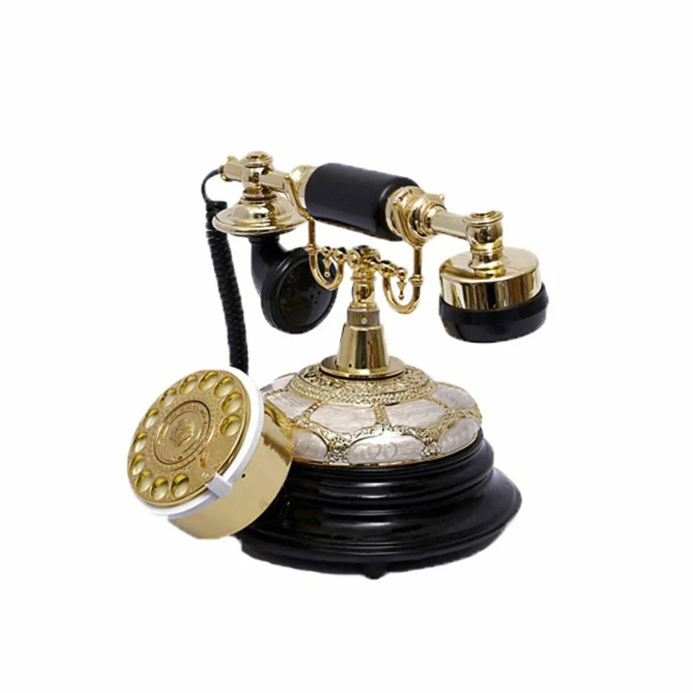 Telefon Stacjonarny Do Domu I Biura, Telefon Z Tarczą Obrotową, Telefon Stacjonarny W Stylu Retro, Telefon Stacjonarny Do Domu I Wystroju Wnętrz, Czarne, Kreatywne T