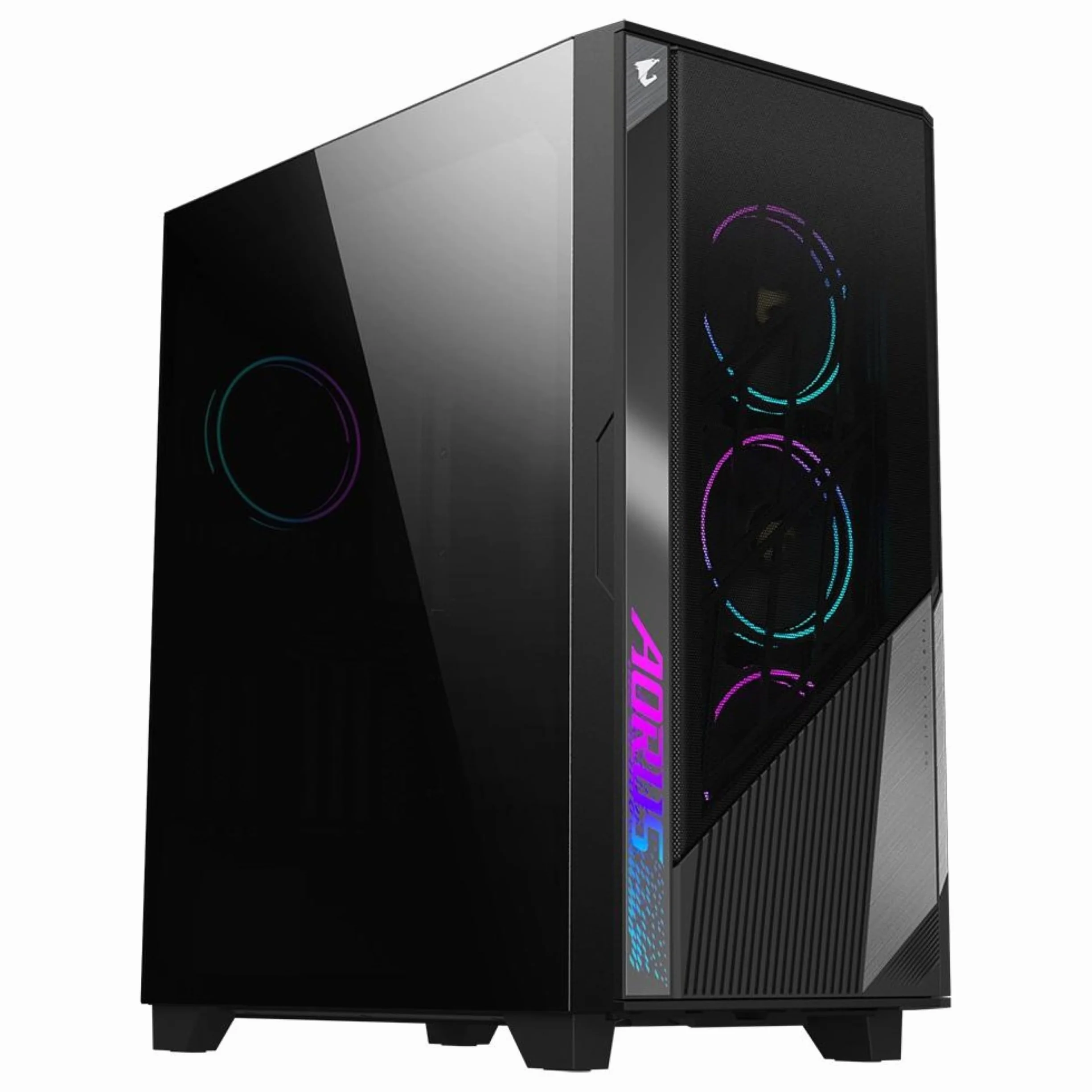 Gigabyte AORUS C500 szklana obudowa ATX Mid Tower, czarna, panel TG, bez zasilacza