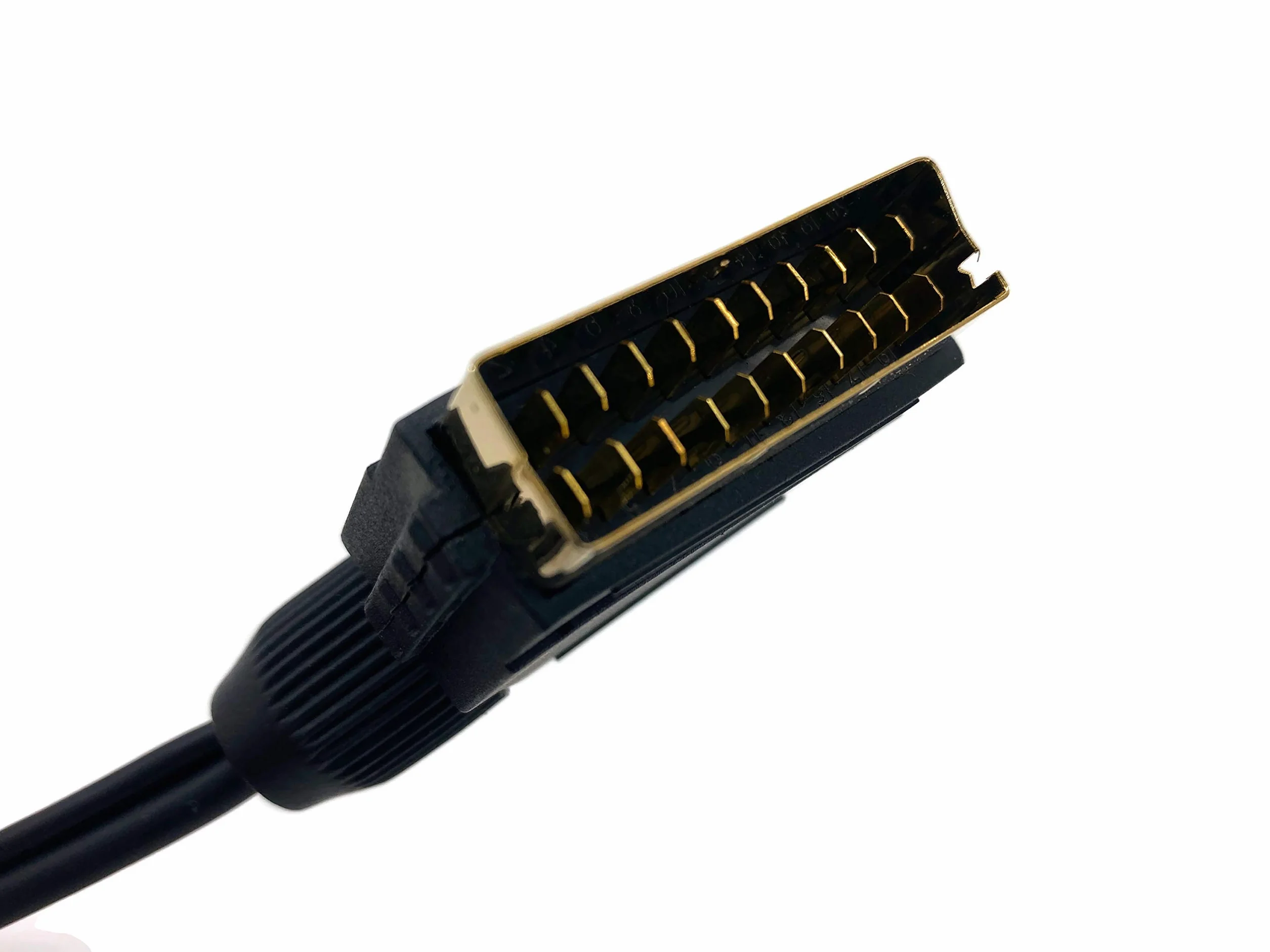 eXODA S-Video Klinke 3,5mm na Scart 3m kabel z przełącznikiem IN OUT do PC laptopa do podłączenia do monitora TV lub projektora czarna transmisja sygnału
