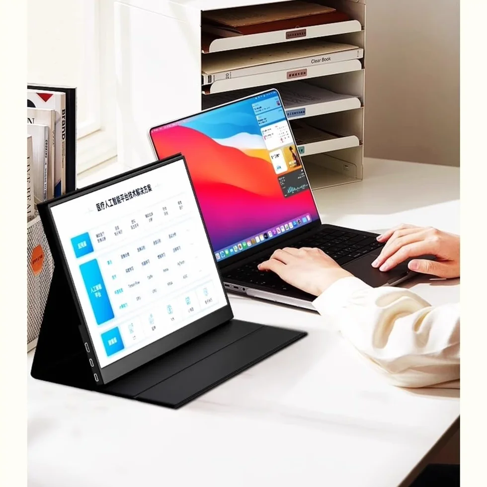 Przedłużacz ekranu laptopa 14-calowy przenośny monitor HD1080P odpowiedni do laptopów konsol do gier ekran zewnętrzny, 60 Hz