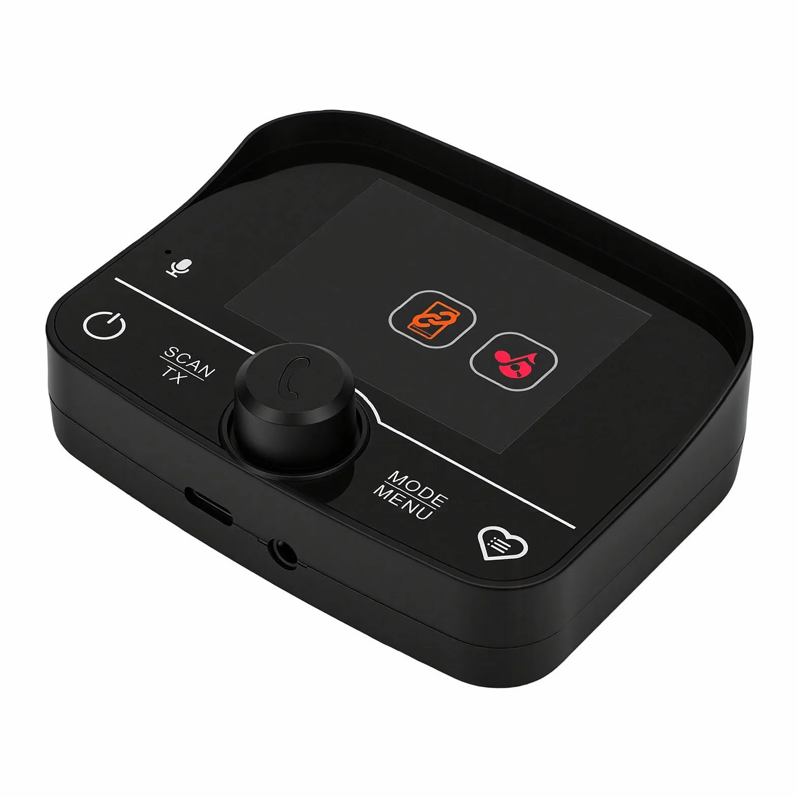 Odbiornik Samochodowy DAB z Kolorowym Ekranem i Ekranem o Przekątnej 2,4 Cala, z Zestawem Głośnomówiącym Bluetooth i Nadajnikiem FM do Montażu na Desce Rozdzielczej