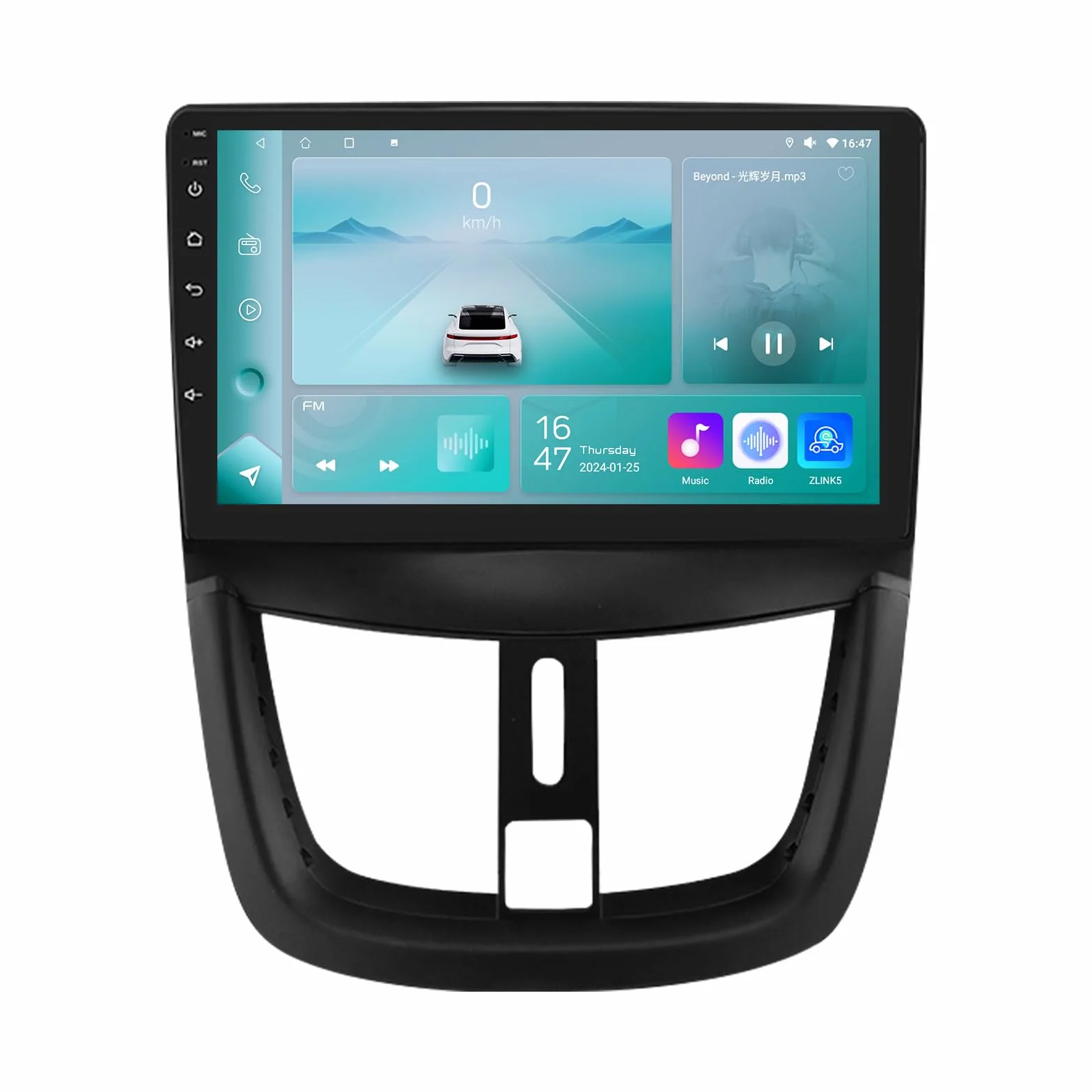 Ossuret Radio samochodowe do Peugeot 207 207CC (2006-2015), 9 cali Android 13 ekran dotykowy 2+32 GB GPS nawigacja z Carplay Android Auto WiFi Bluetooth USB sterowanie kierownicą