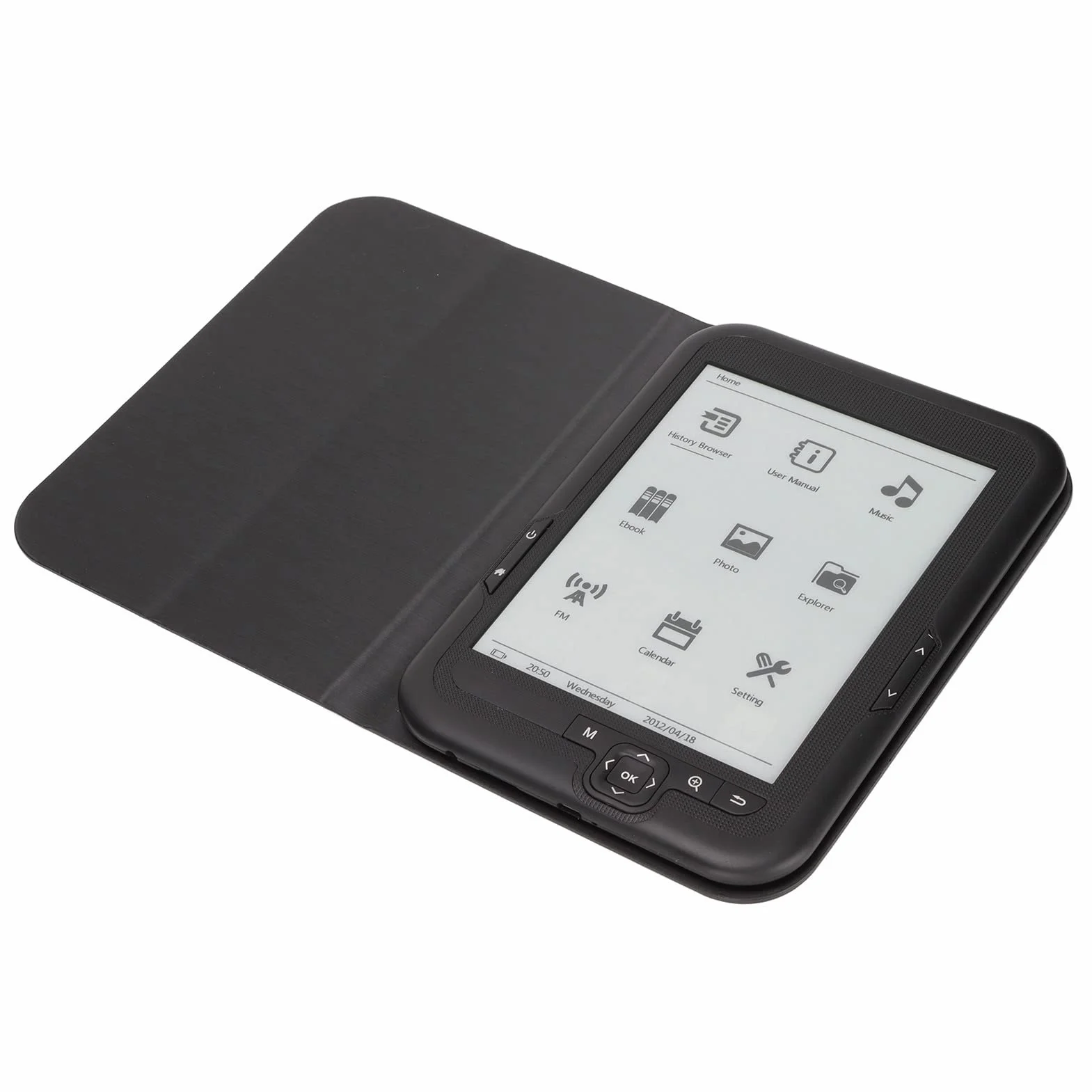 Czytnik E, 6-calowy Czytnik E HD 800 X 600, Ochrona Ekranu Atramentem Czytniki E-booków z Etui Ochronnym, Obsługa FM, Odtwarzanie Muzyki, Elektroniczne Urządzenie Kieszonkowe