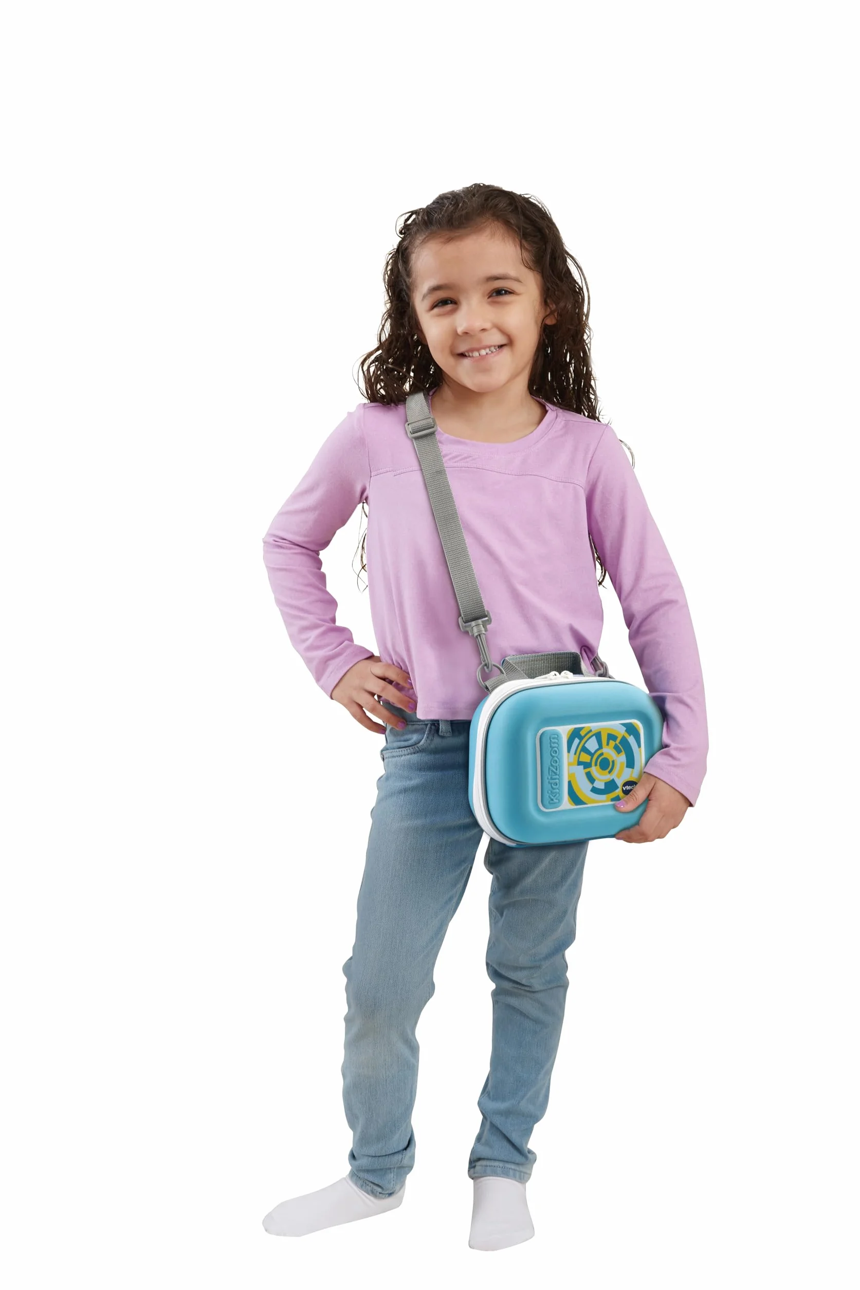 VTech Kidizoom etui na aparat, przenośne twarde etui dla dzieci, akcesoria do aparatu cyfrowego dla dzieci, odpowiednie dla dziewcząt i chłopców od 3, 4, 5+ lat, niebieskie