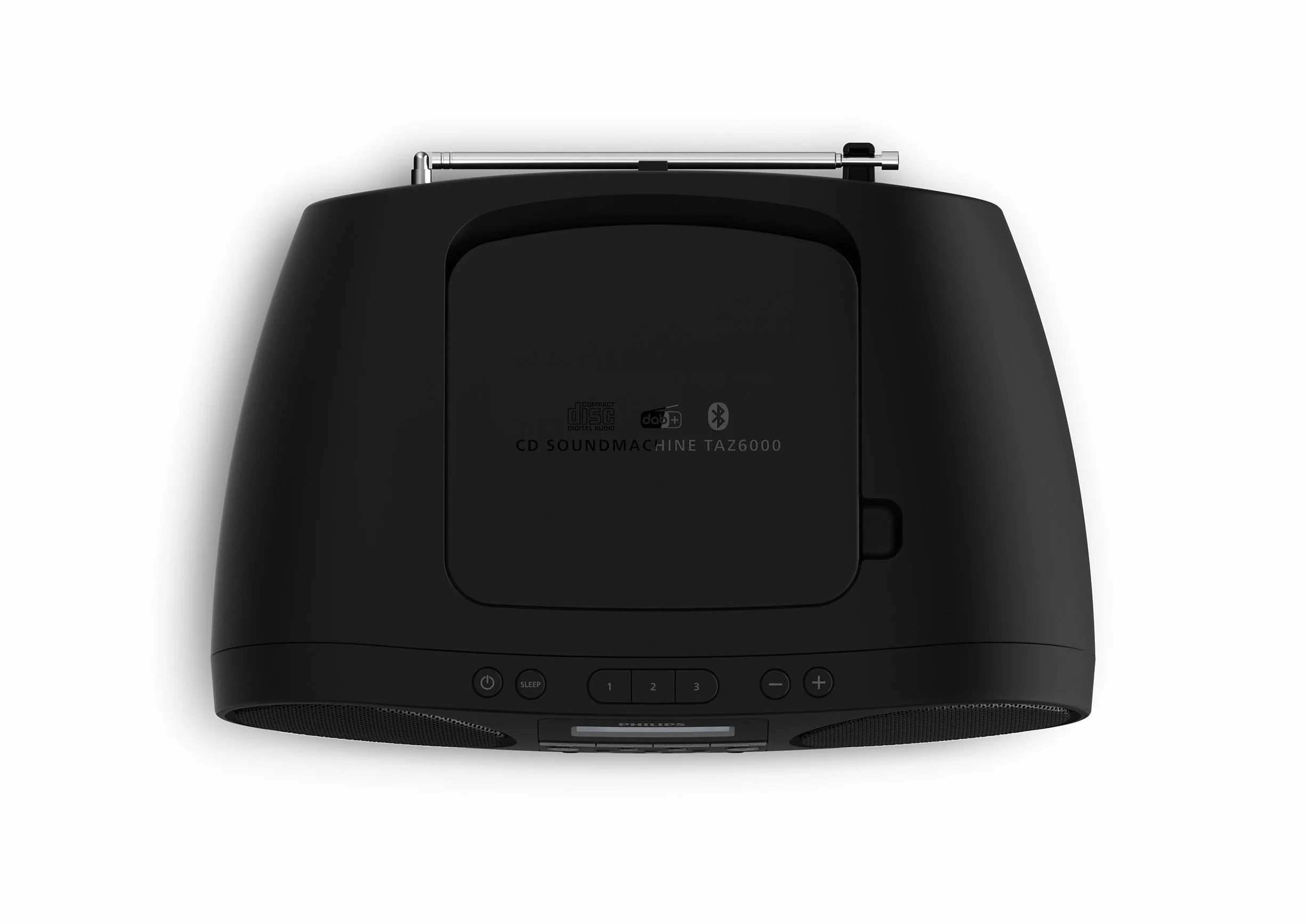 Philips Uniwersalny odtwarzacz CD TAZ6000 z radiem DAB+/FM, Bluetooth 5.4, portami USB, dynamicznymi basami, gniazdem sluchawkowym 3,5 mm, zasilany z baterii/sieci, wykonany z materialów z recyklingu