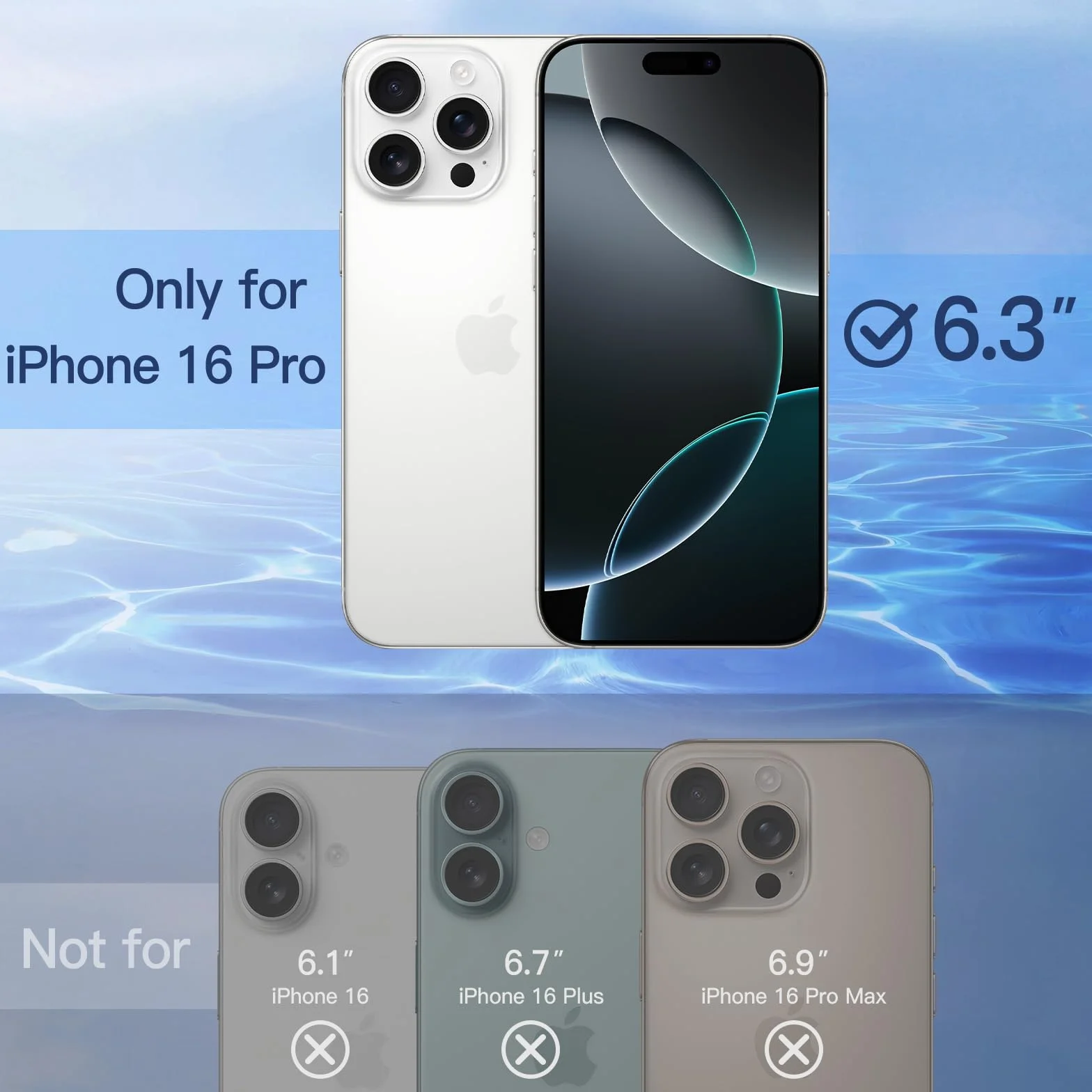 JETech Ochraniacz Ekranu Prywatność dla iPhone 16 Pro 6,3 Cala z Osłona Obiektywu Aparatu, Film Szkło Hartowane Antyszpieg, Narzędzie Łatwej Instalacji, 2 Sztuki Każdy