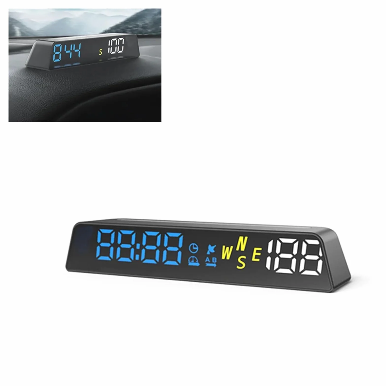 H500G GPS HUD Wyświetlacz Head Up Inteligentny Cyfrowy Miernik Przypomnienia O Alarmie I Start Stop Z Samochodem Przyrząd Wielofunkcyjny(White- A)