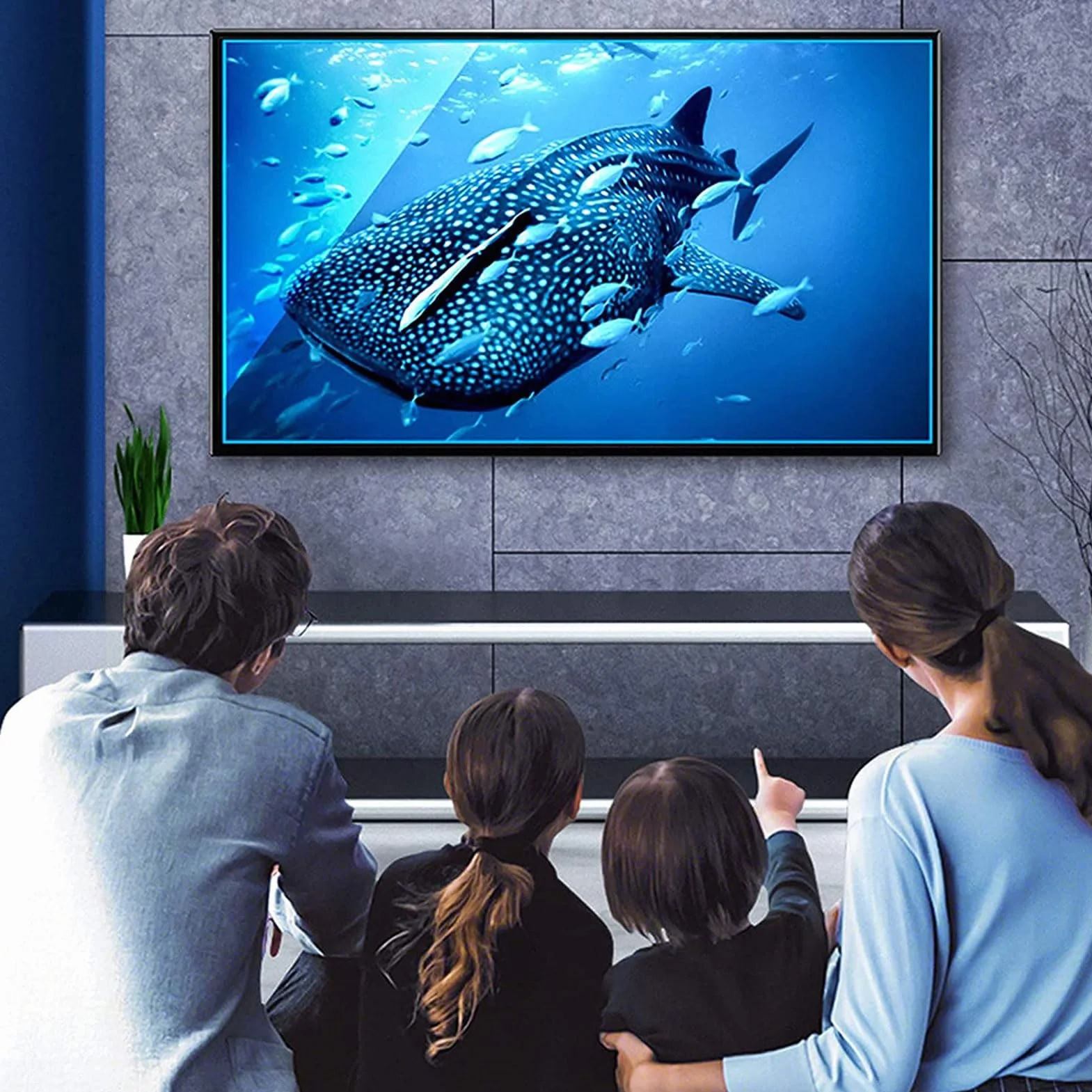 Antyodblaskowa Ochrona Ekranu TV 55 Cali, Matowa Folia Antyrefleksyjna I Blokująca Światło Niebieskie, Ochrona Oczu do LCD, LED, OLED, QLED i 4K HDTV - 55cali1221*689mm