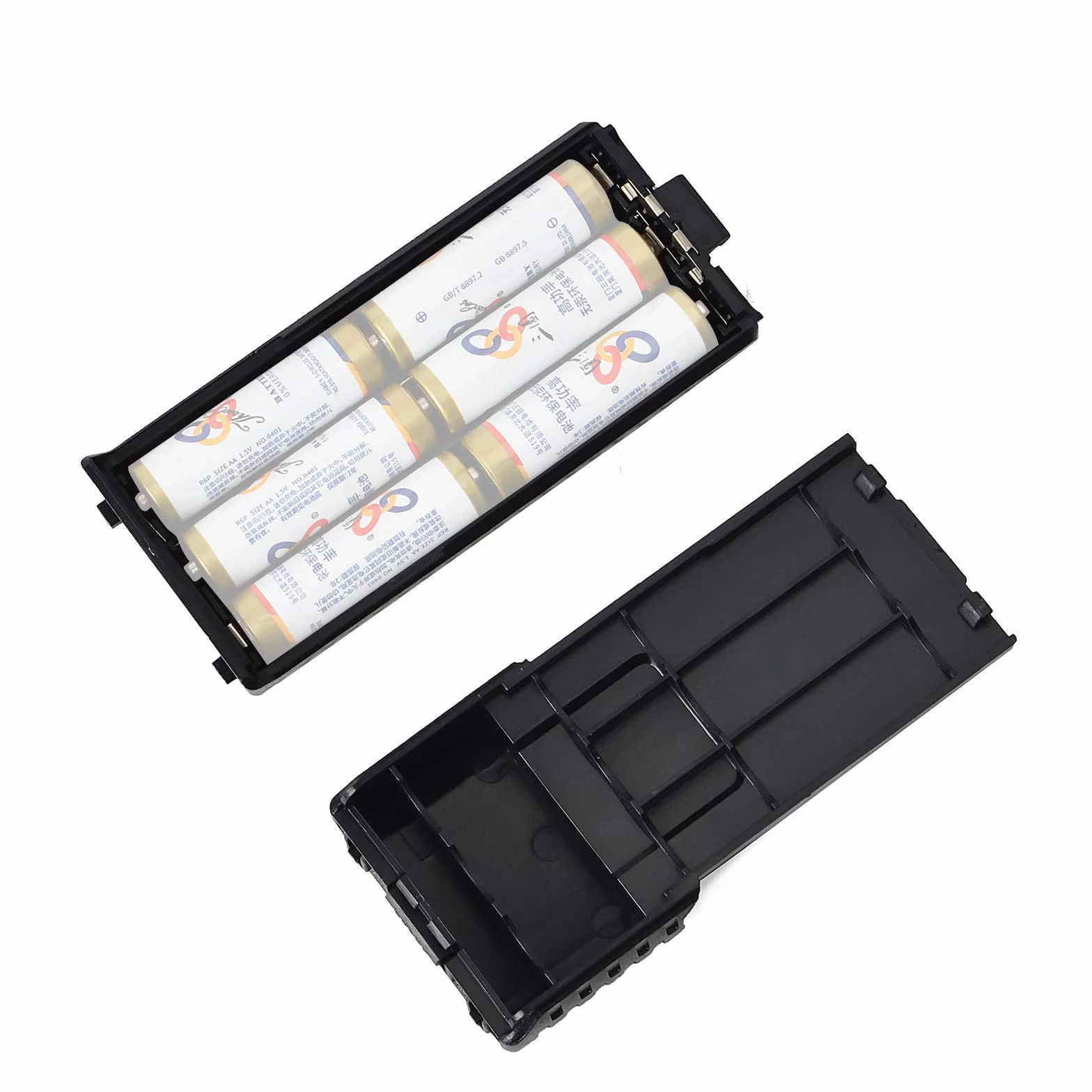 HYS 6 x obudowa baterii AA kompatybilna z Baofeng UV-5R UV 5R Plus UV-5RB UV 5RE UV 5RA Walkie Talkie