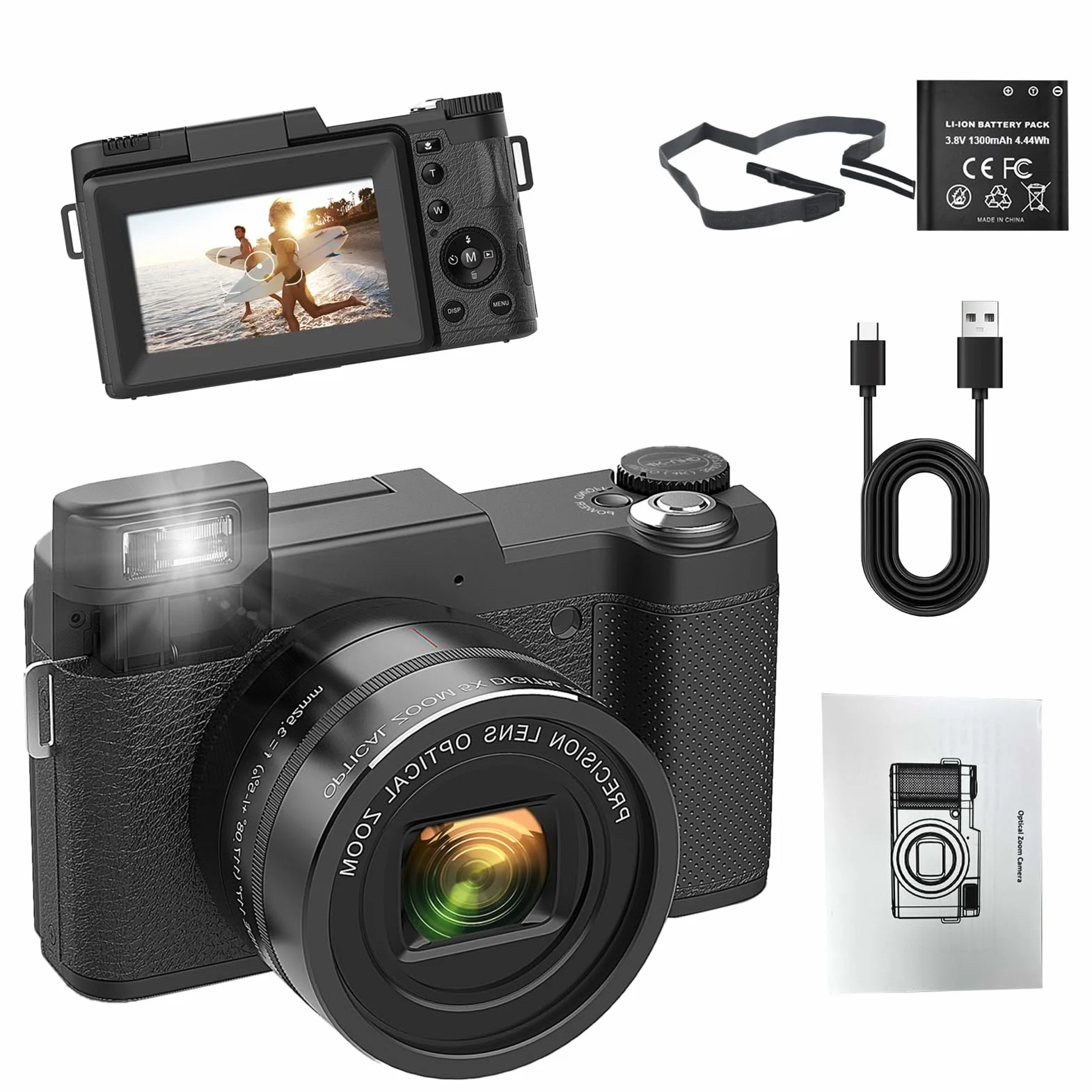 Aparat 4k do fotografii, aparat 4k do fotografii Przenośna kamera, | Aparat cyfrowy Kreatywne materiały fotograficzne, zdjęcia plenerowe, zdjęcia z podróży, widoki natury