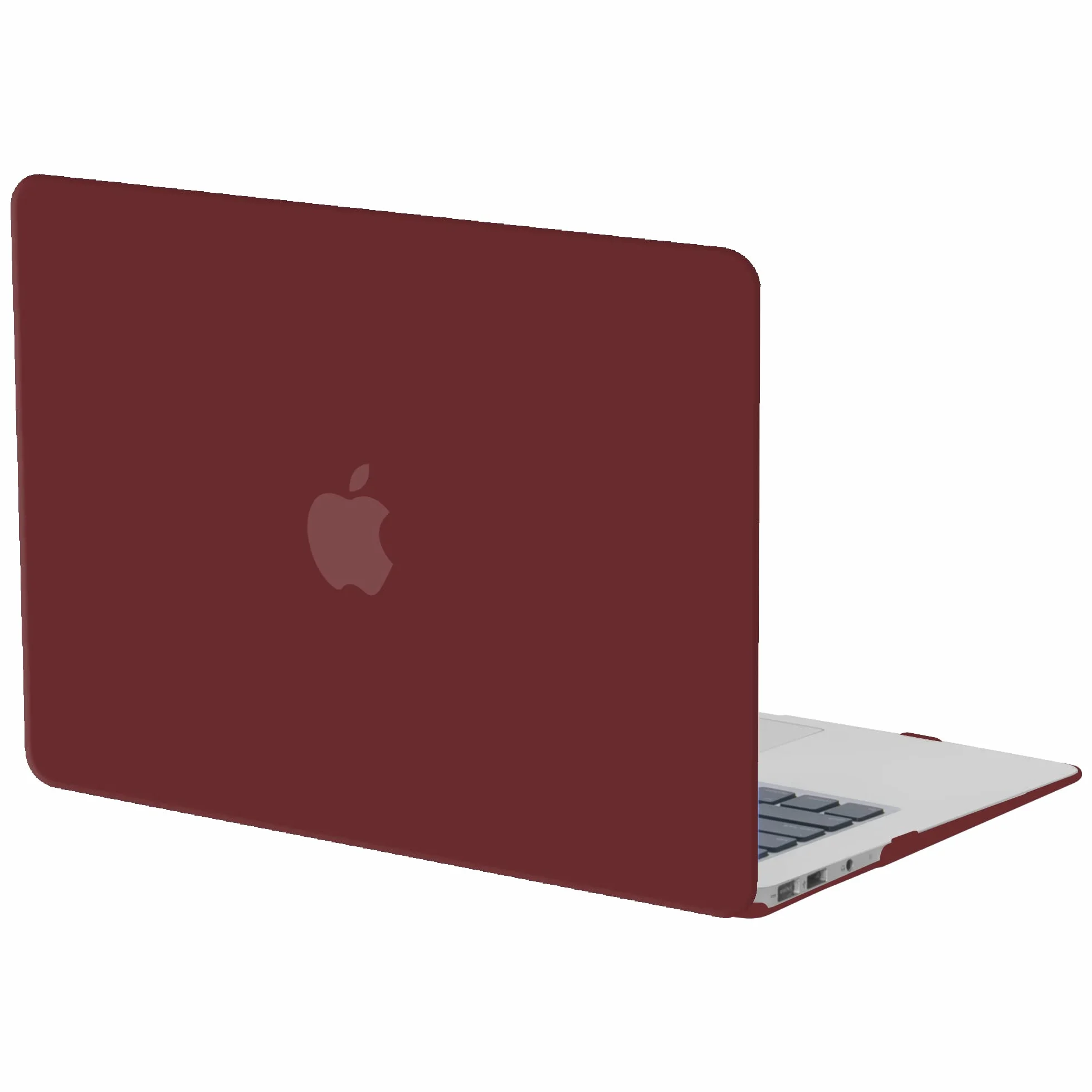 TECOOL Etui kompatybilne ze starym MacBook Air 13 cali 2010-2017 (A1466 1369), smukłe plastikowe ochronne z twardą skorupą, bordowy czerwony