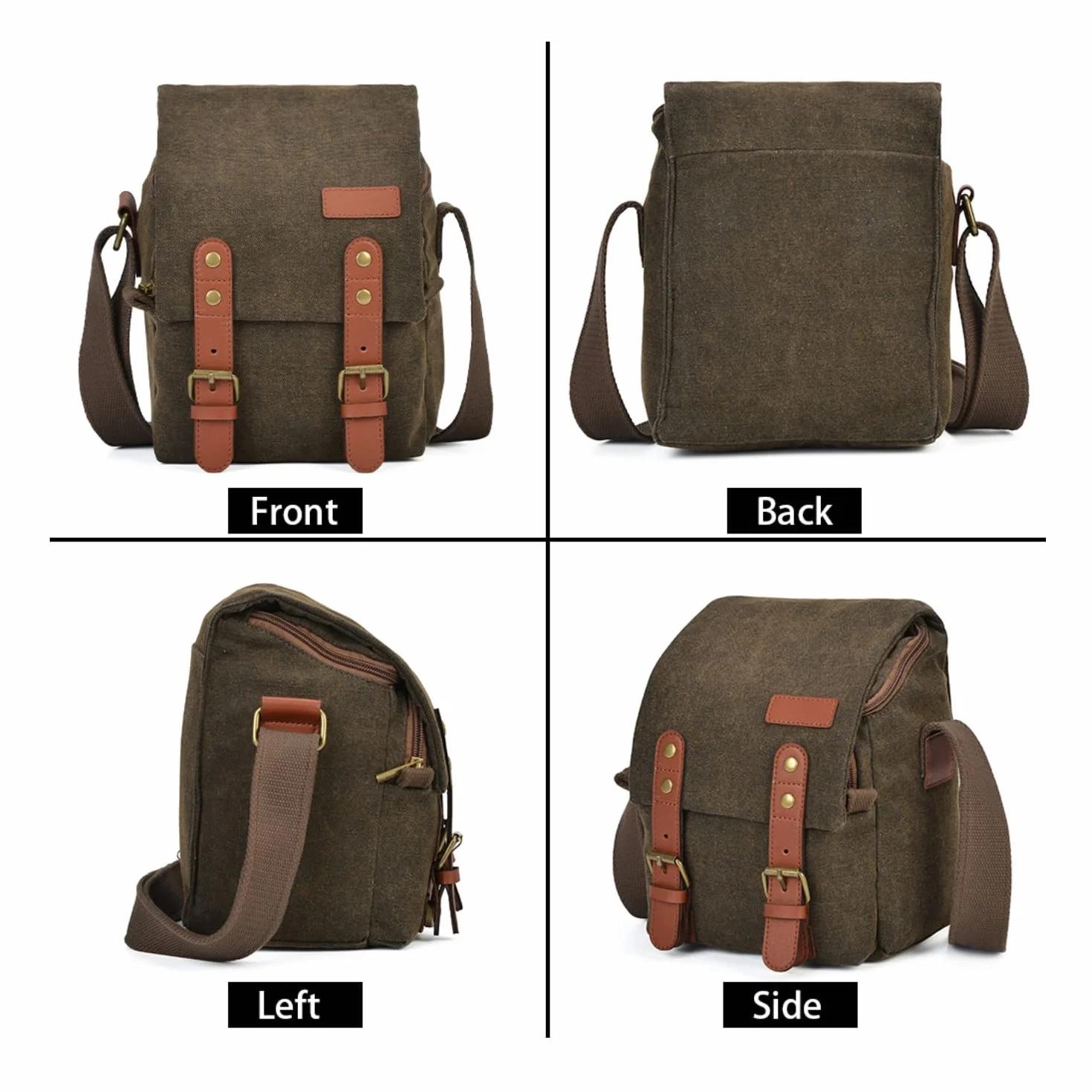 Retro szara płócienna torba na ramię wodoodporna antykradzieżowa torba na ramię 2 sposoby użytkowania outdoorowej torby crossbody lub torby na aparat fotograficzny Panasonic Lumix DMC-GH4 DMC-GH3 DMC-GH2 DMC-GH1 lustrzany aparat, szary, Torba na ramię