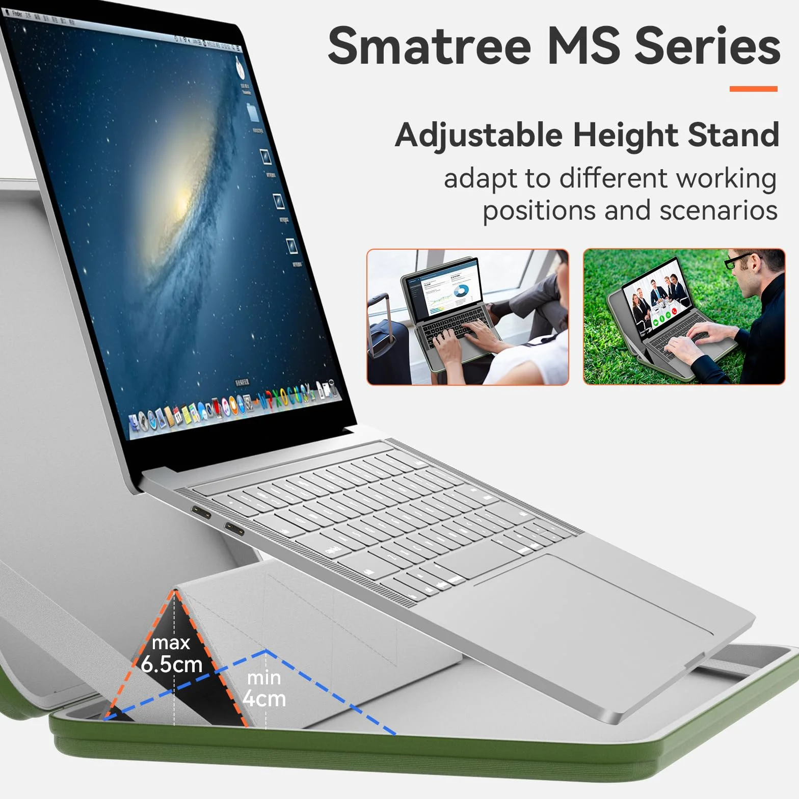 Smatree MS112 Twarde etui ochronne EVA ze stojakiem kompatybilne z laptopem do gier Lenovo Legion Pro 7i Gen 10, do laptopa do gier 40.6 cm Legion 9i Gen 9, do laptopa do gier LOQ 16IRH8/16APH8 40.6