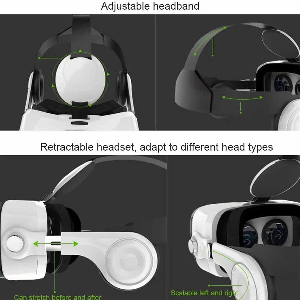 Okulary VR, zestaw słuchawkowy z wirtualnej rzeczywistości, zestawy słuchawkowe VR obsługują Android i IOS, połączenie Bluetooth dla iPhone 13 Pro Max/13 Pro 13/12/11, do Samsung Galaxy S21, Huawei, Xiaomi (Kolor: B, rozmiar: Ios )