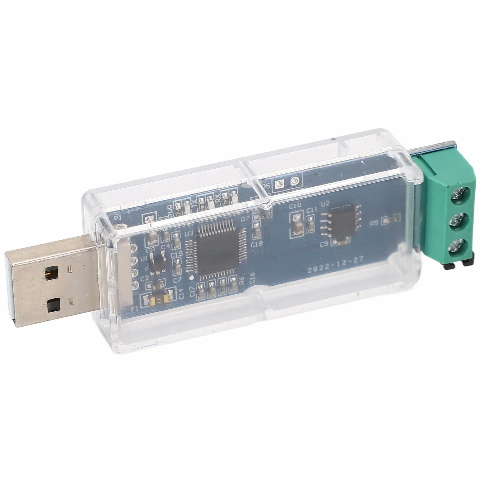 Moduł konwertera USB na CAN, adapter konwertera USB na CAN, 3-kolorowy wskaźnik stanu LED, nieizolowany chip, prędkość transmisji USB do CAN, kabel USB do CAN, kabel USB