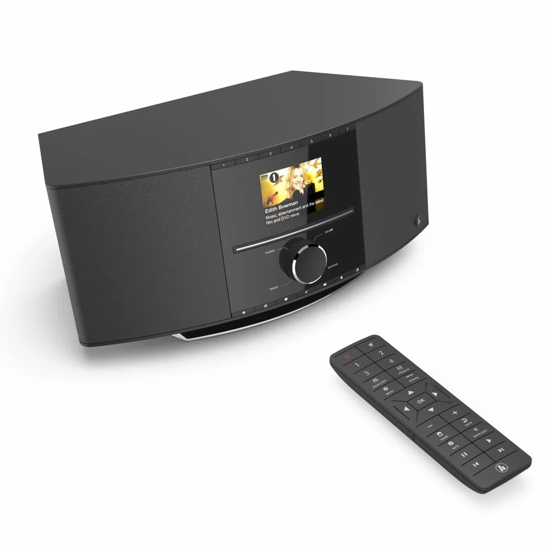 Hama radio cyfrowe DIR3510SCBTX (odbiór sygnałów FM, DAB/DAB+, obsługa Bluetooth 5, obsługa Spotify Connect, moc muzyczna 40W) czarne