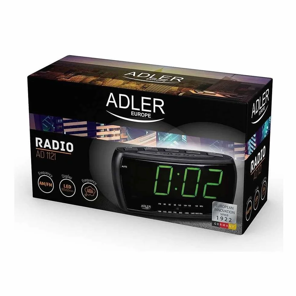 Adler AD1121 Radiobudzik Czarny