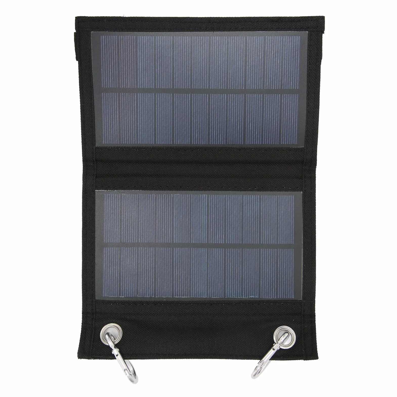 Solar Panel Portable Charger 4W Folding Power Bank Polysilicon Battery for Outdoor Phone Carabiner