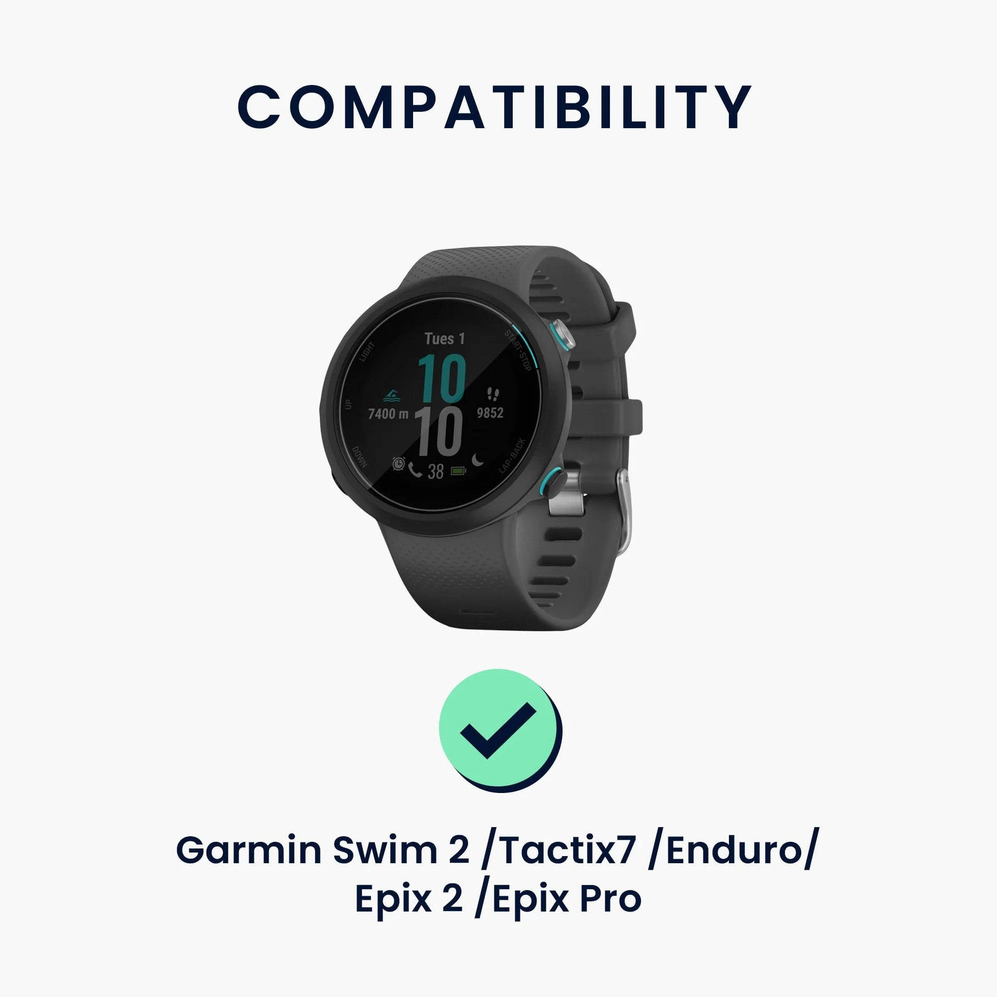 kwmobile Ładowarka kompatybilna z Garmin Swim 2 / Tactix7 / Enduro/Epix 2 / Epix Pro - kabel USB-C do ładowania smartwatcha - czarna